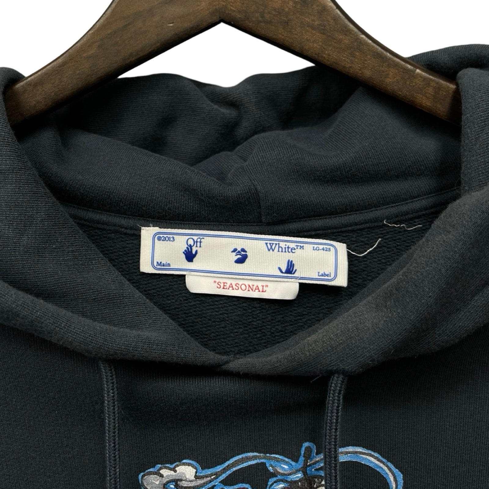 OFF-WHITE 2022AW Graff Pupp Skate Hoodie Outerspace Multi OMBB085F22FLE014 Size XL