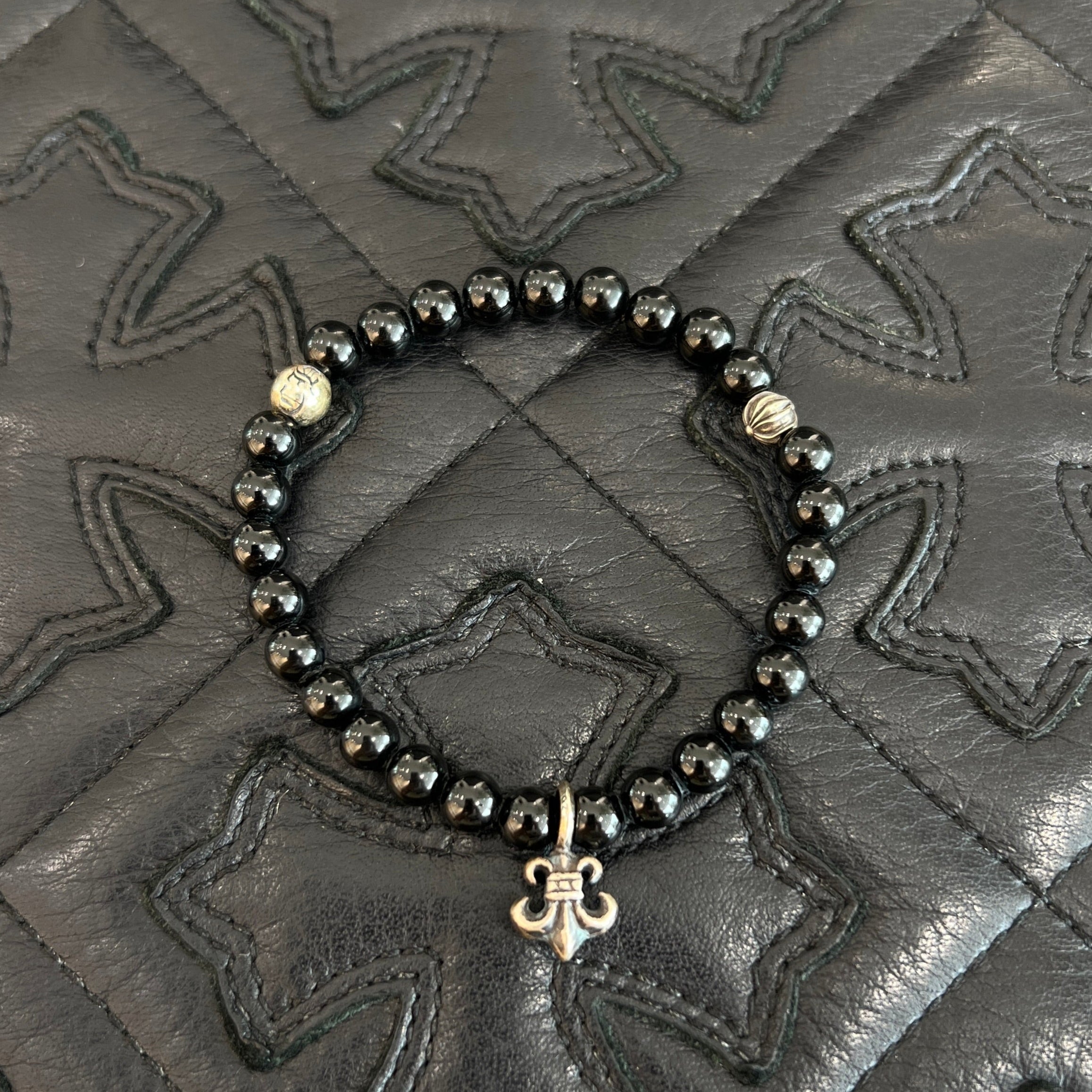 CHROME HEARTS CH Logo Ball BS Flare Bracelet Size 7mm クロム
