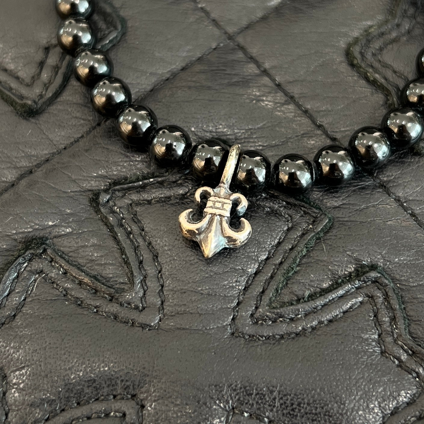 CHROME HEARTS CH Logo Ball BS Flare Bracelet Size 7mm クロム