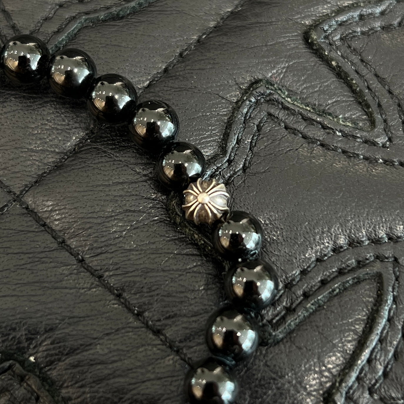 CHROME HEARTS CH Logo Ball BS Flare Bracelet Size 7mm クロムハーツ CHロゴボール BSフレア ビーズブレスレット サイズ7mm