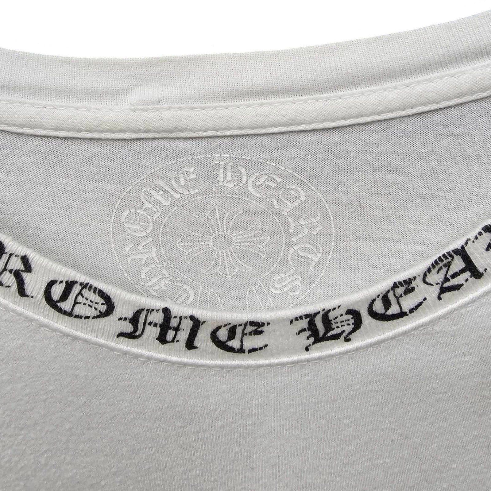 CHROME HEARTS Neck Logo Long Sleeve Tee Size XXL