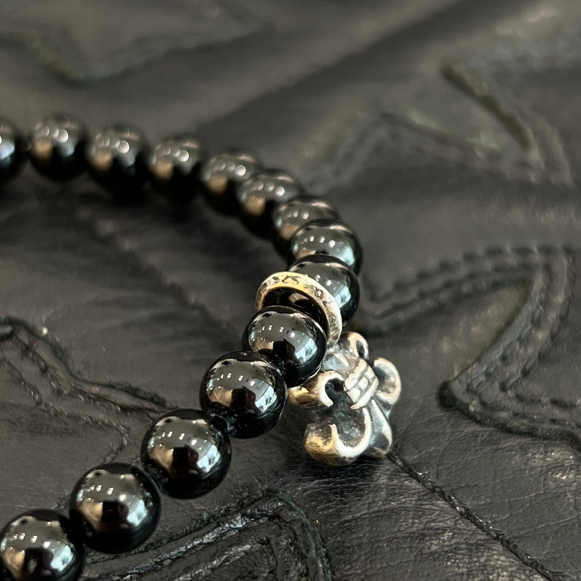 CHROME HEARTS CH Logo Ball BS Flare Bracelet Size 7mm クロムハーツ CHロゴボール BSフレア ビーズブレスレット サイズ7mm