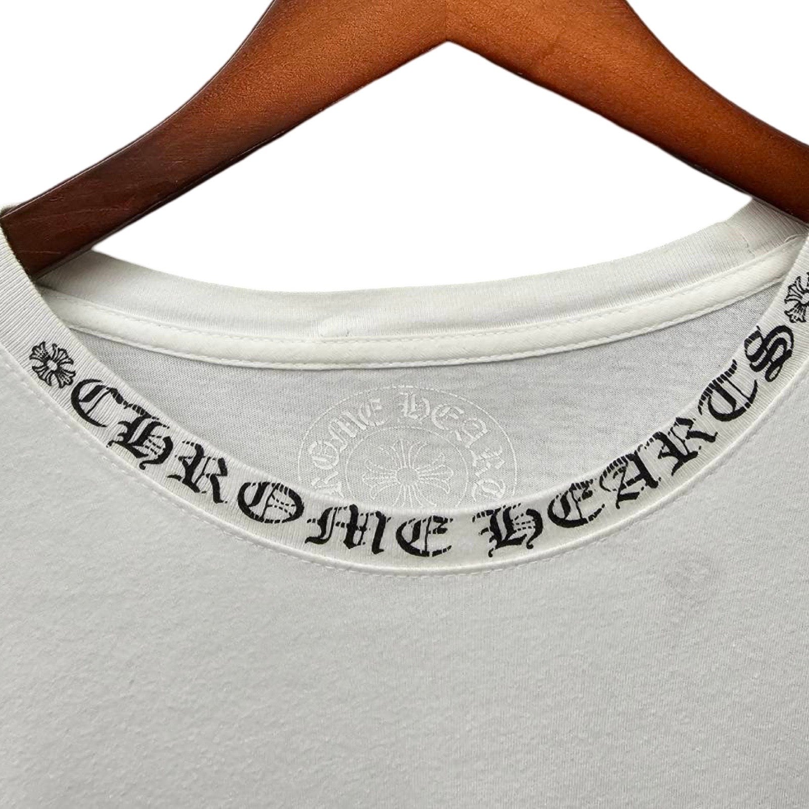 CHROME HEARTS Neck Logo Long Sleeve Tee Size XXL