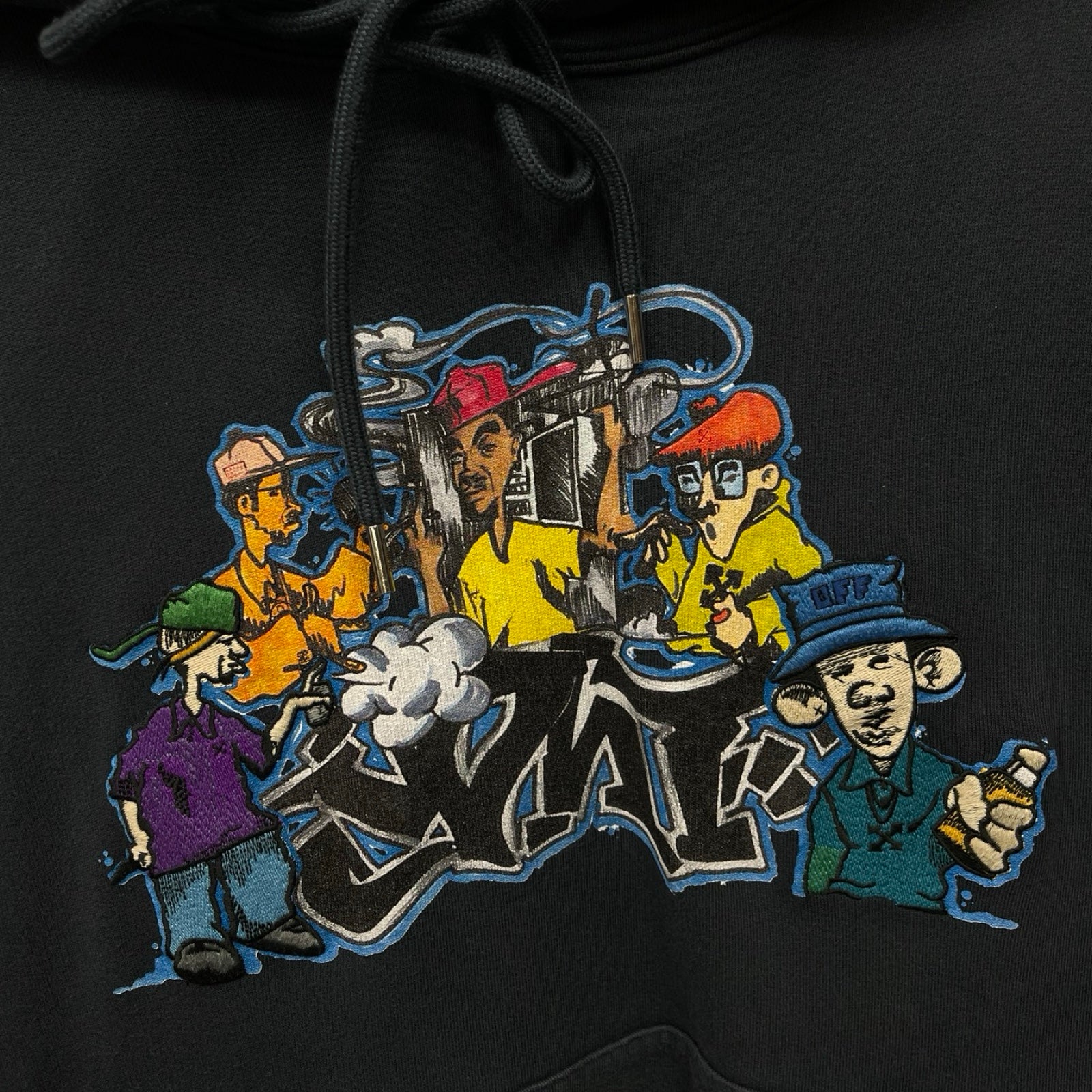 OFF-WHITE 2022AW Graff Pupp Skate Hoodie Outerspace Multi OMBB085F22FLE014 Size XL