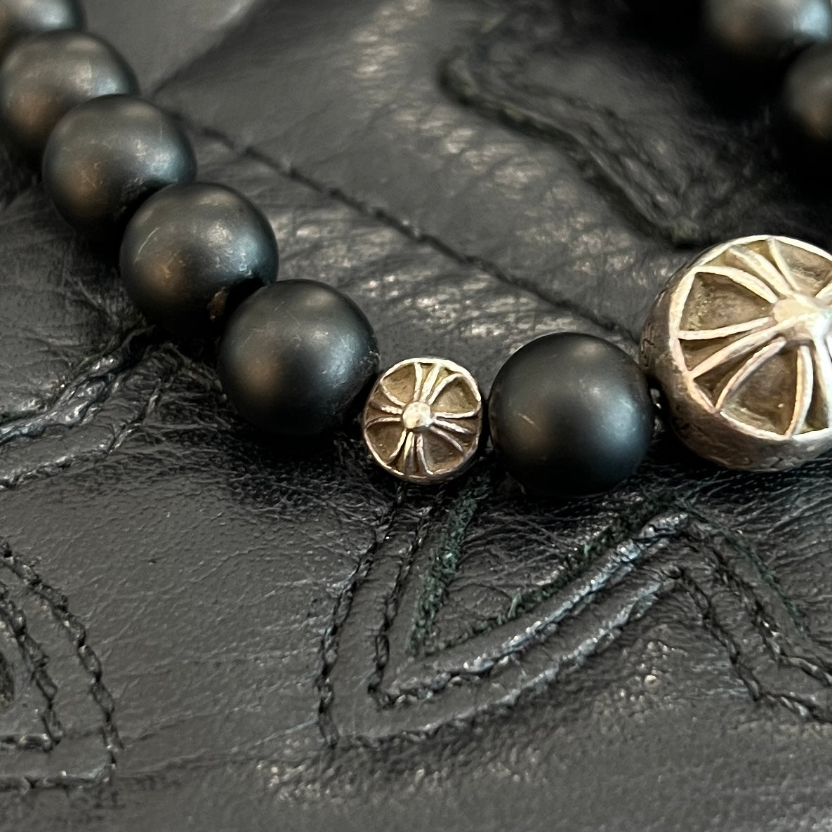 CHROME HEARTS CH Logo Ball Beads Bracelet Size 10mm クロムハーツ CHロゴボール ビーズブレスレット サイズ10mm