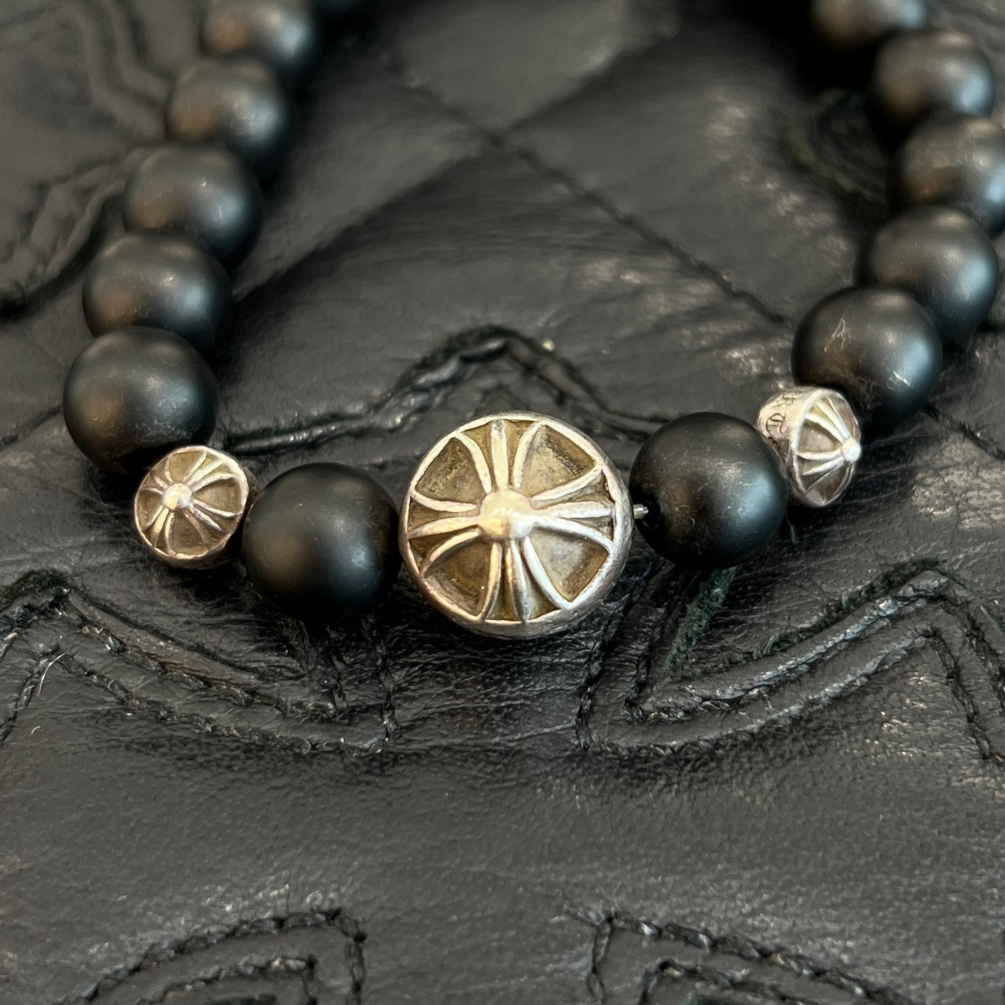 CHROME HEARTS CH Logo Ball Beads Bracelet Size 10mm クロムハーツ CHロゴボール ビーズブレスレット サイズ10mm