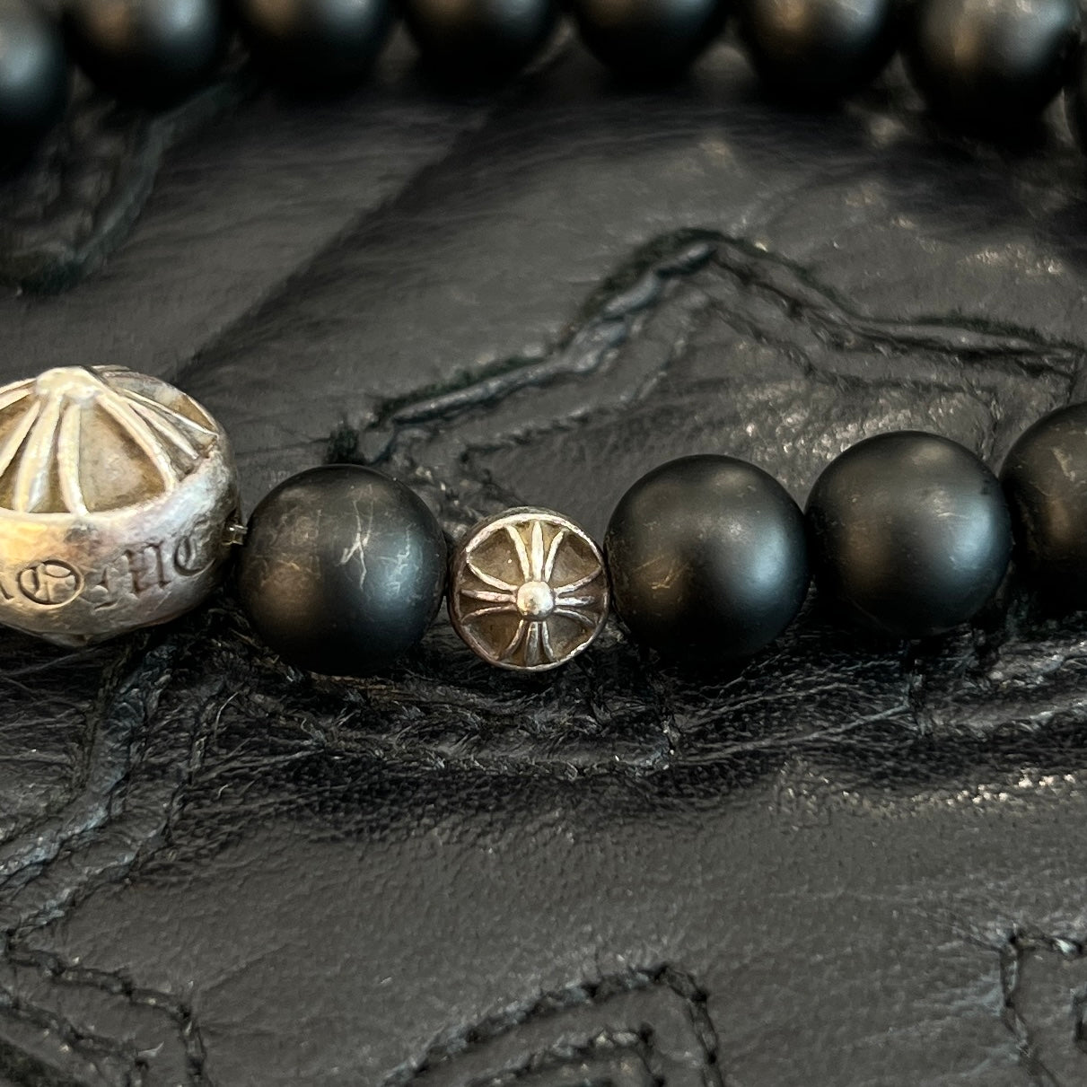 CHROME HEARTS CH Logo Ball Beads Bracelet Size 10mm クロムハーツ CHロゴボール ビーズブレスレット サイズ10mm