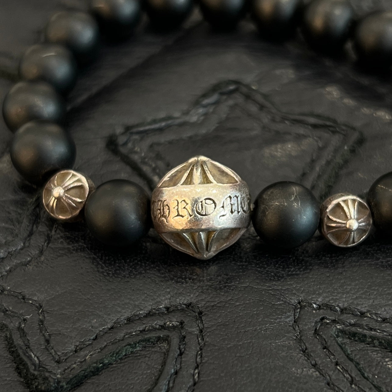 Chrome Heartsビーズブレスレット CHROME HEARTS CH Logo Ball Beads Bracelet Size 10mm クロムハーツ
