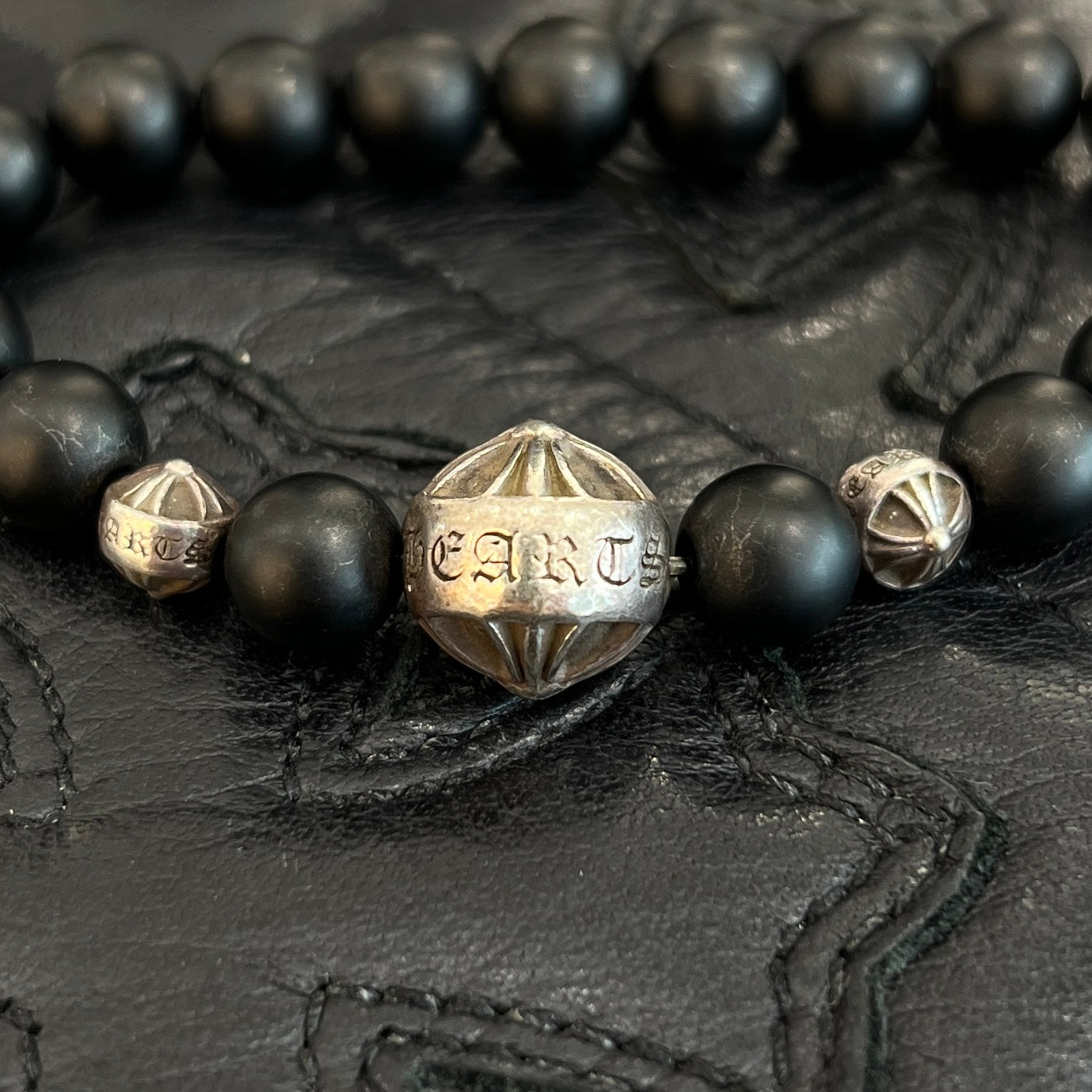 CHROME HEARTS CH Logo Ball Beads Bracelet Size 10mm クロムハーツ CHロゴボール ビーズブレスレット サイズ10mm