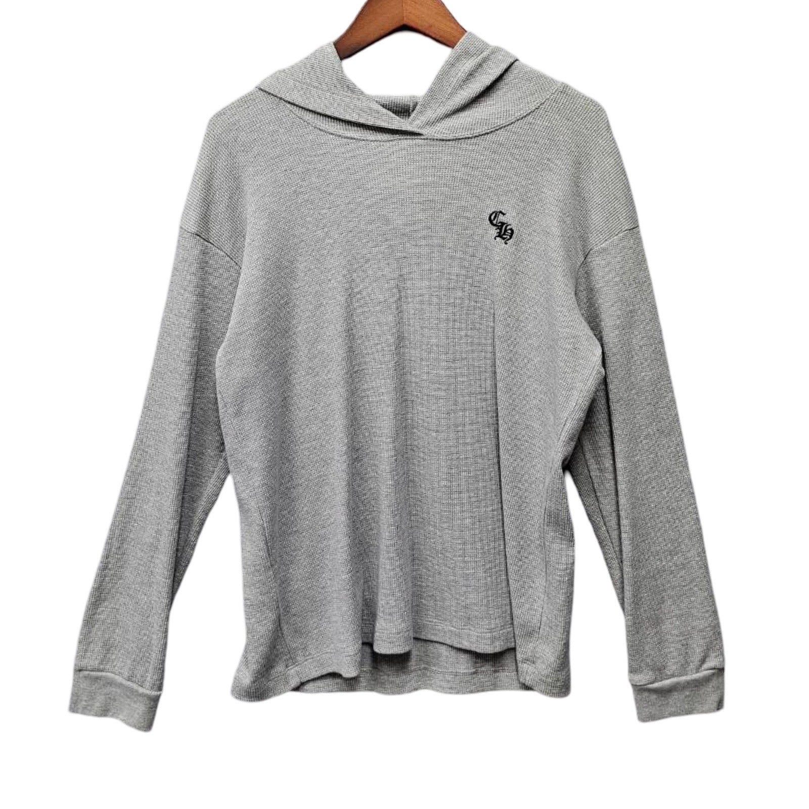 CHROME HEARTS Y NOT CH Logo Embroidery Thermal Hoodie Size M