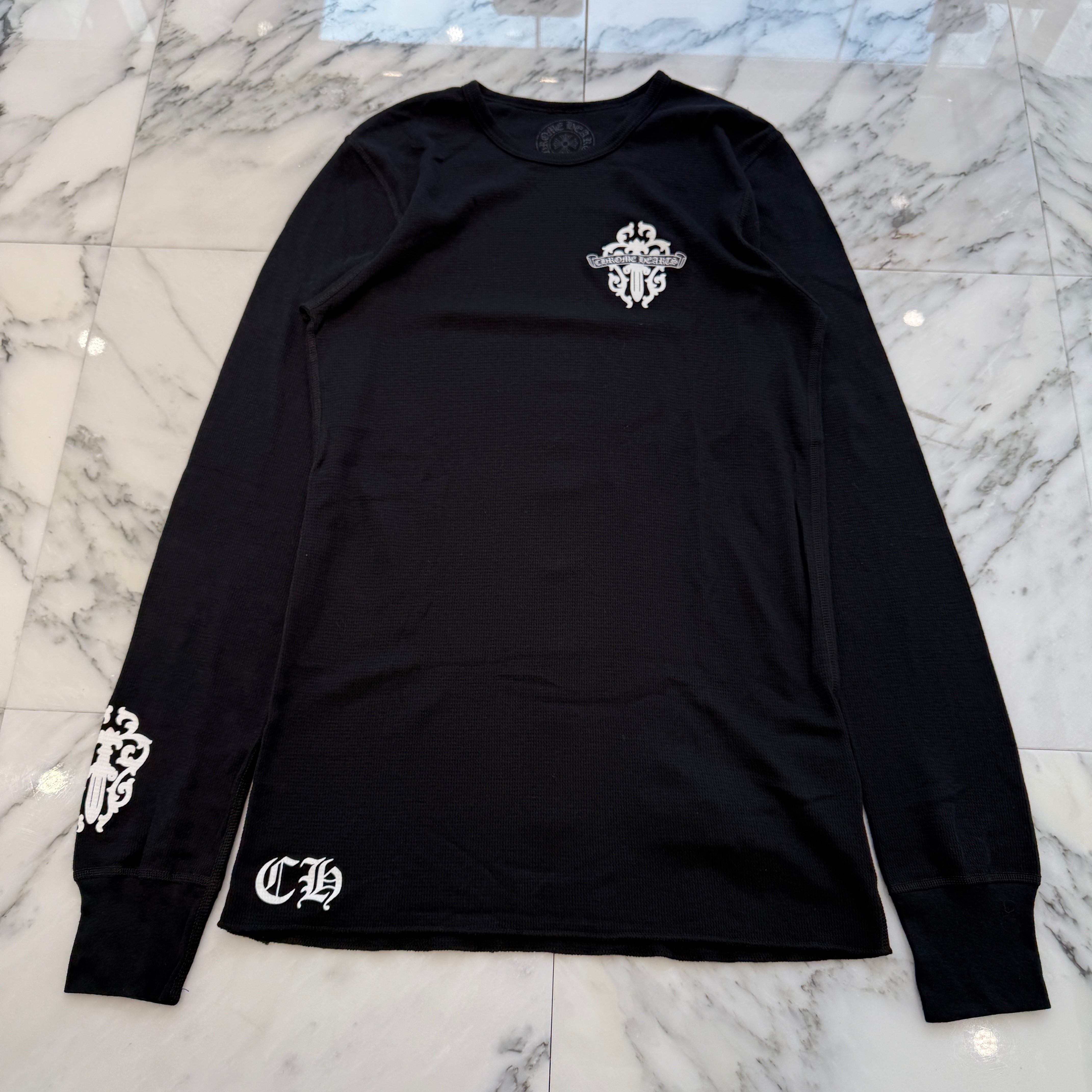 CHROME HEARTS Dagger Tire Track Thermal Long Sleeve Tee Size M クロムハーツ ダガータイヤトラック サーマルロングスリーブTシャツ サイズM