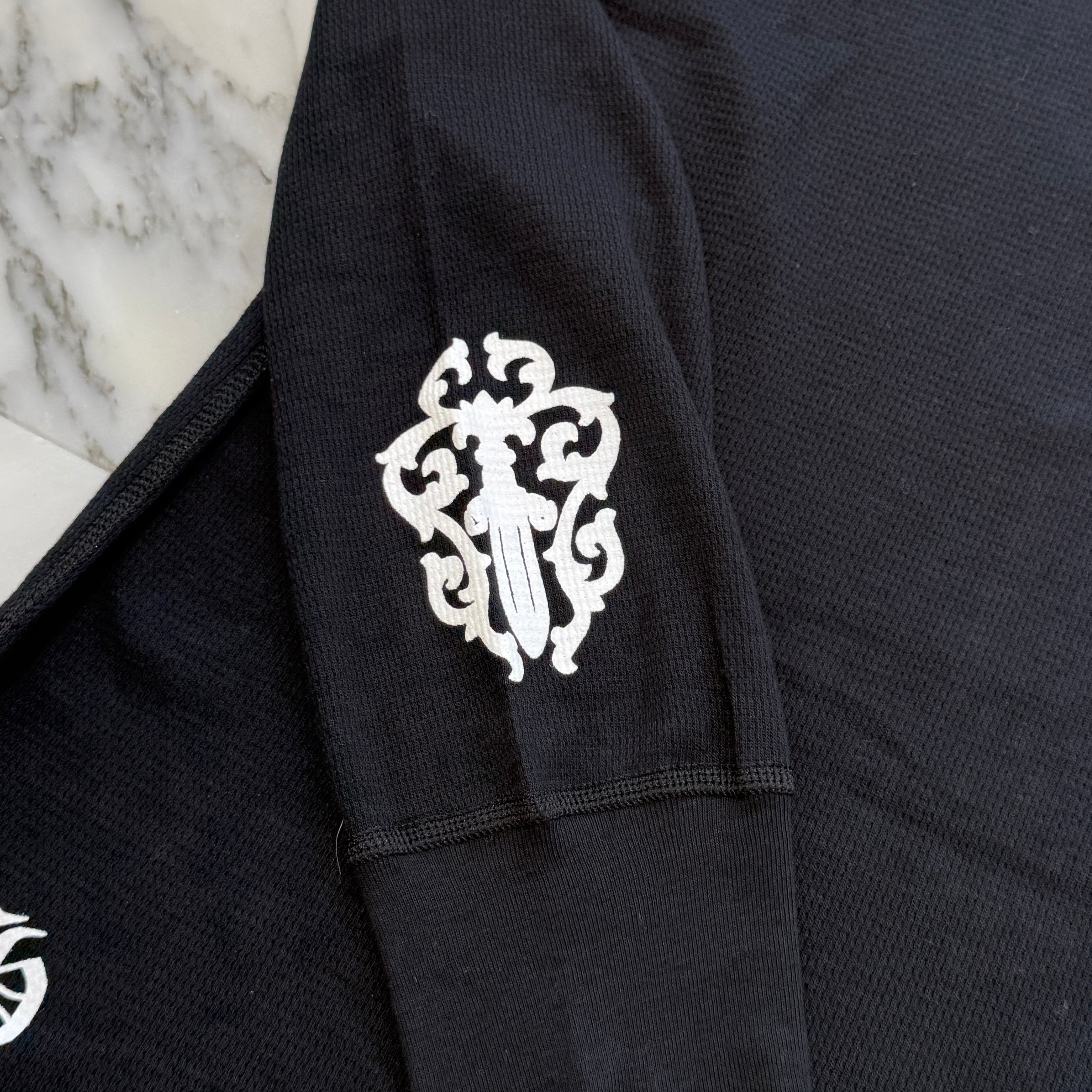 CHROME HEARTS Dagger Tire Track Thermal Long Sleeve Tee Size M クロムハーツ ダガータイヤトラック サーマルロングスリーブTシャツ サイズM