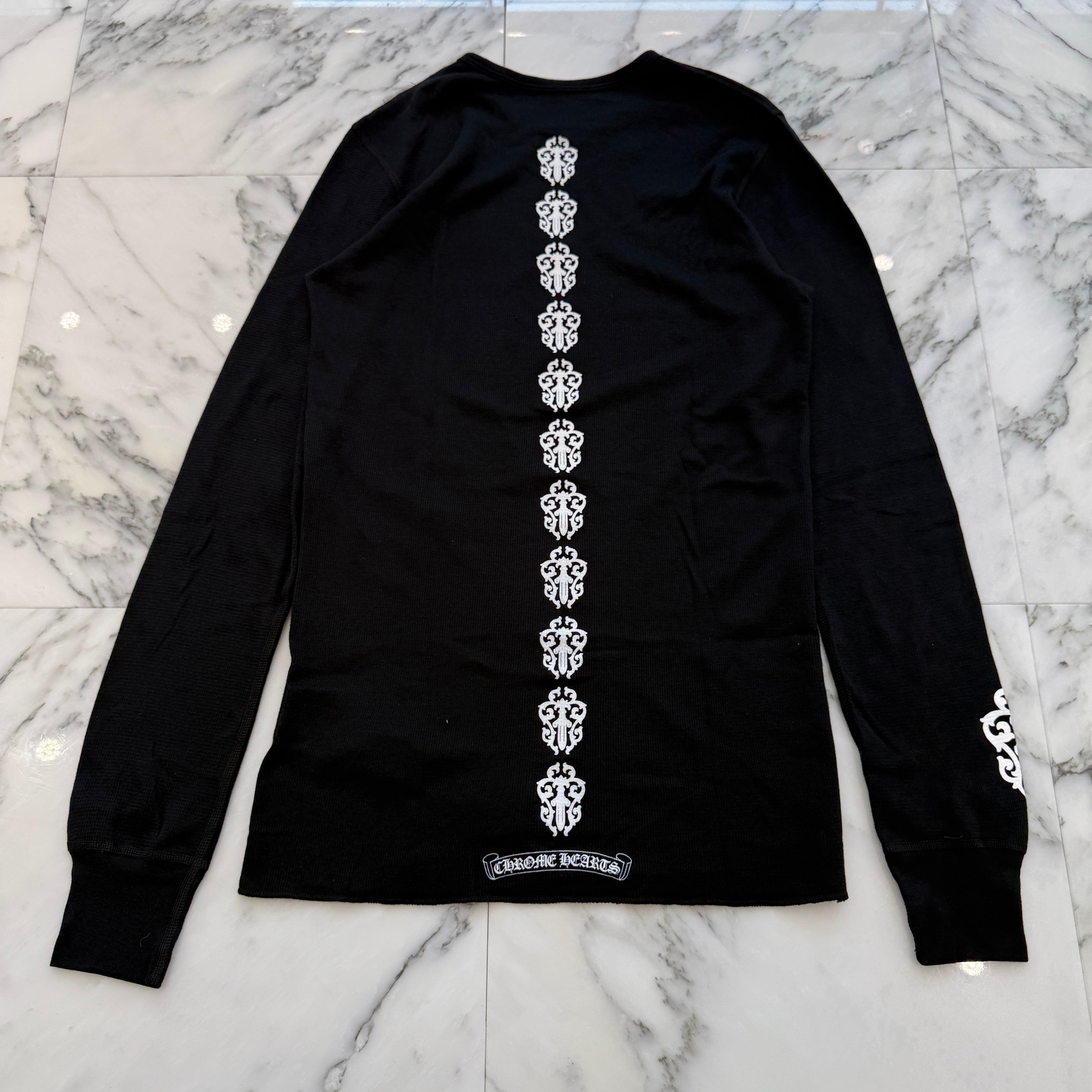CHROME HEARTS Dagger Tire Track Thermal Long Sleeve Tee Size M クロムハーツ ダガータイヤトラック サーマルロングスリーブTシャツ サイズM