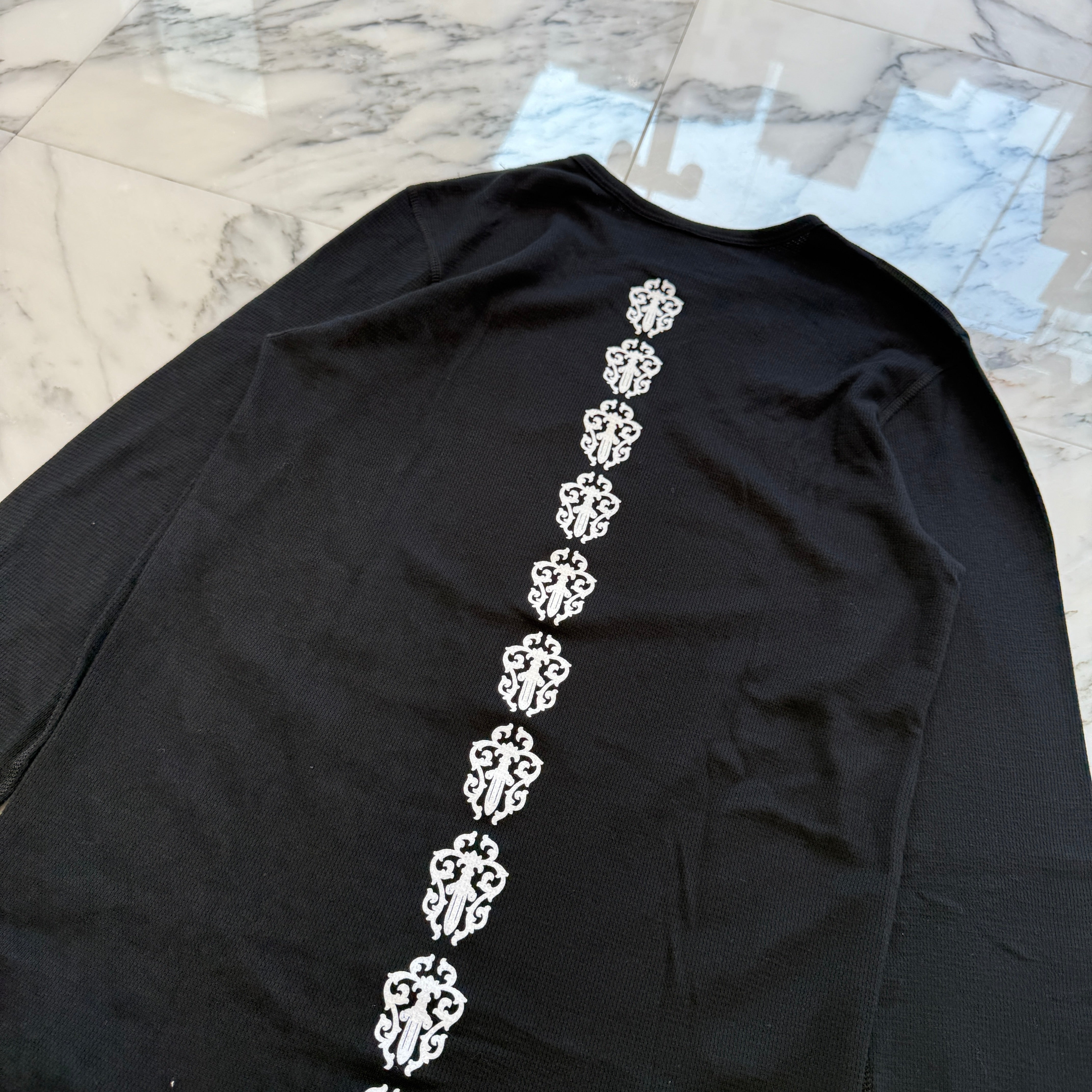 CHROME HEARTS Dagger Tire Track Thermal Long Sleeve Tee Size M クロムハーツ ダガータイヤトラック サーマルロングスリーブTシャツ サイズM