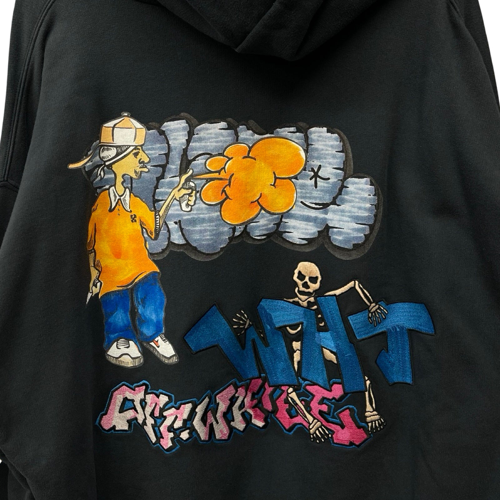 OFF-WHITE 2022AW Graff Pupp Skate Hoodie Outerspace Multi OMBB085F22FLE014 Size XL