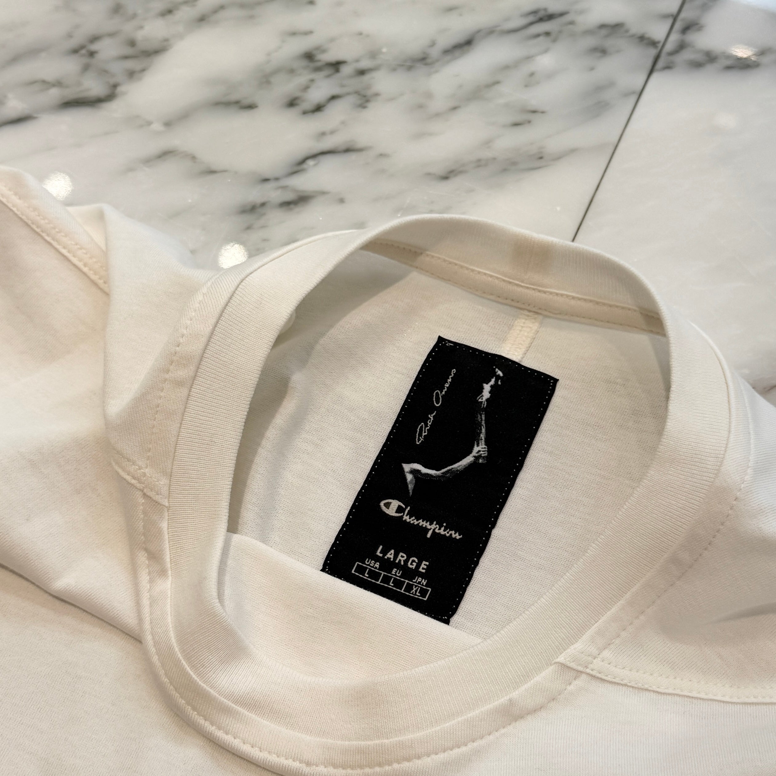 Rick Owens × Champion 2023SS TARP Tee CM02C9231CHJEG Size L リックオウェンス × チャンピョン タープ Tシャツ サイズL