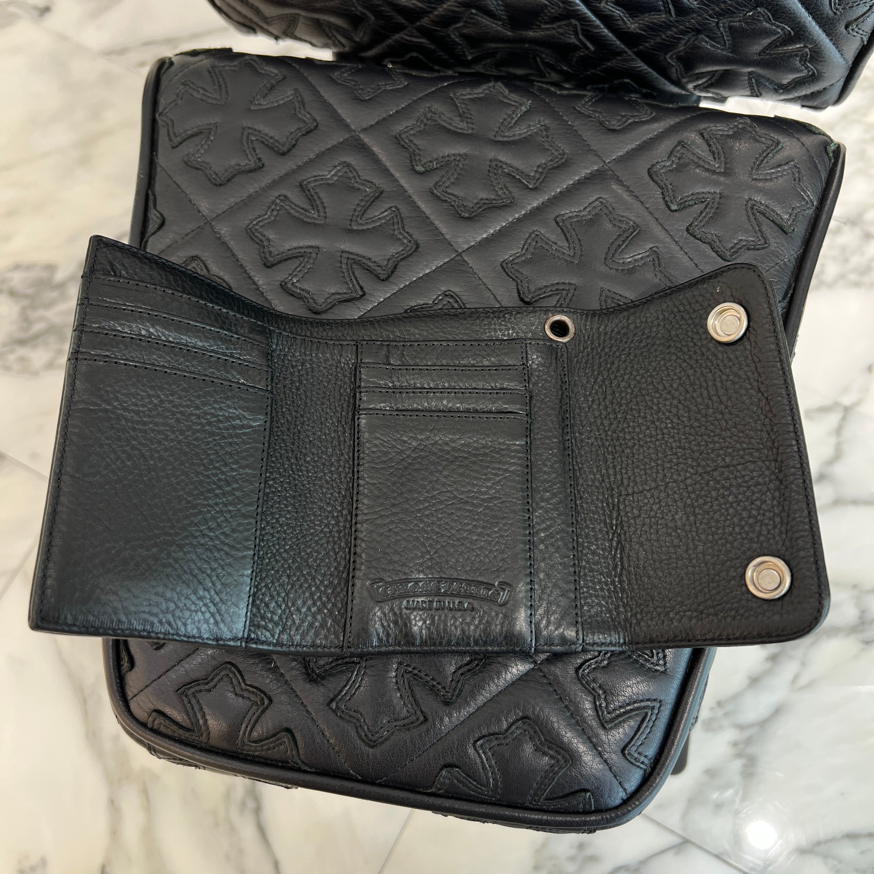 CHROME HEARTS Wave Mini Cross Ball Wallet クロムハーツ ウェーブ ミニ クロスボール ウォレット