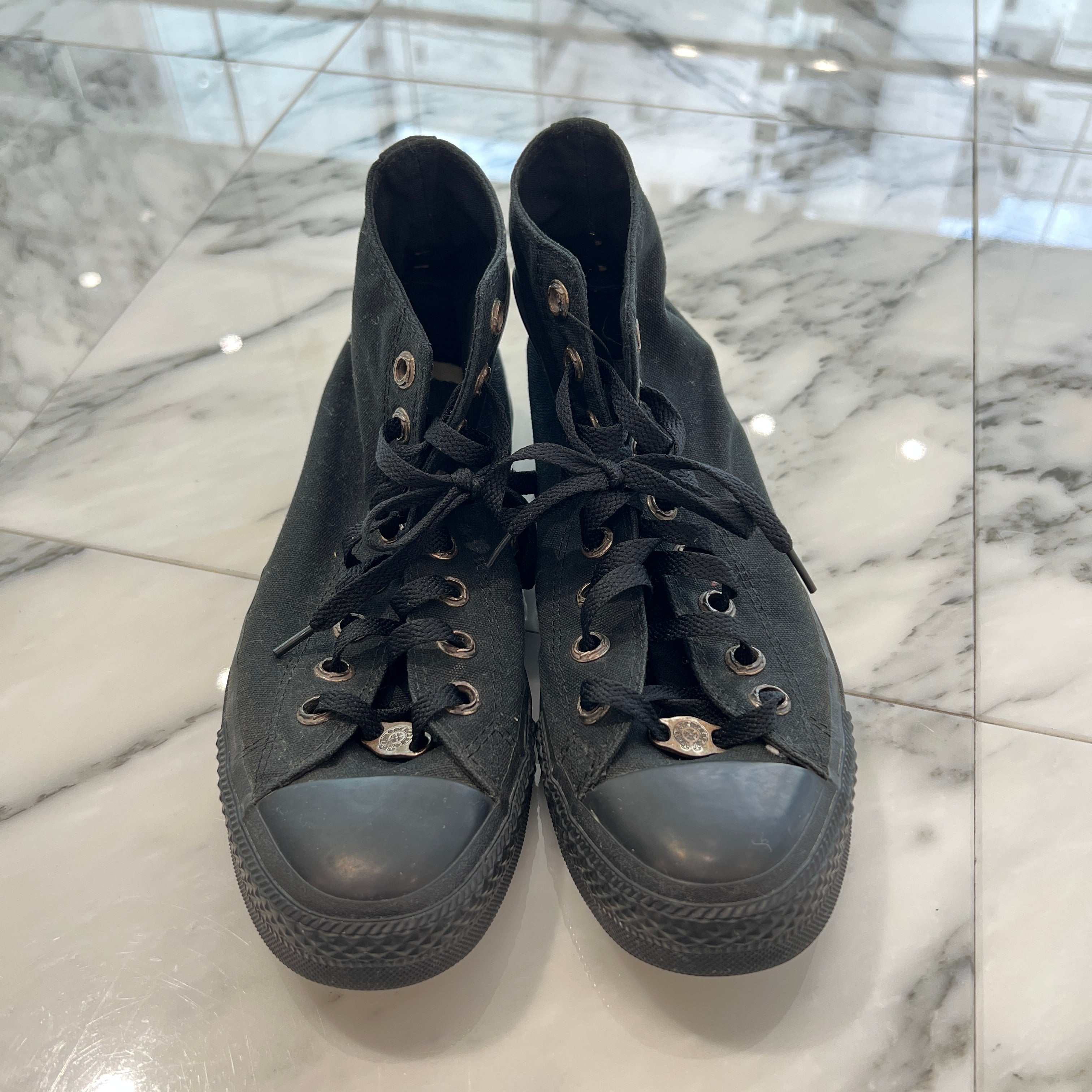 CHROME HEARTS × CONVERSE ALL STAR Silver Dagger Canvas High