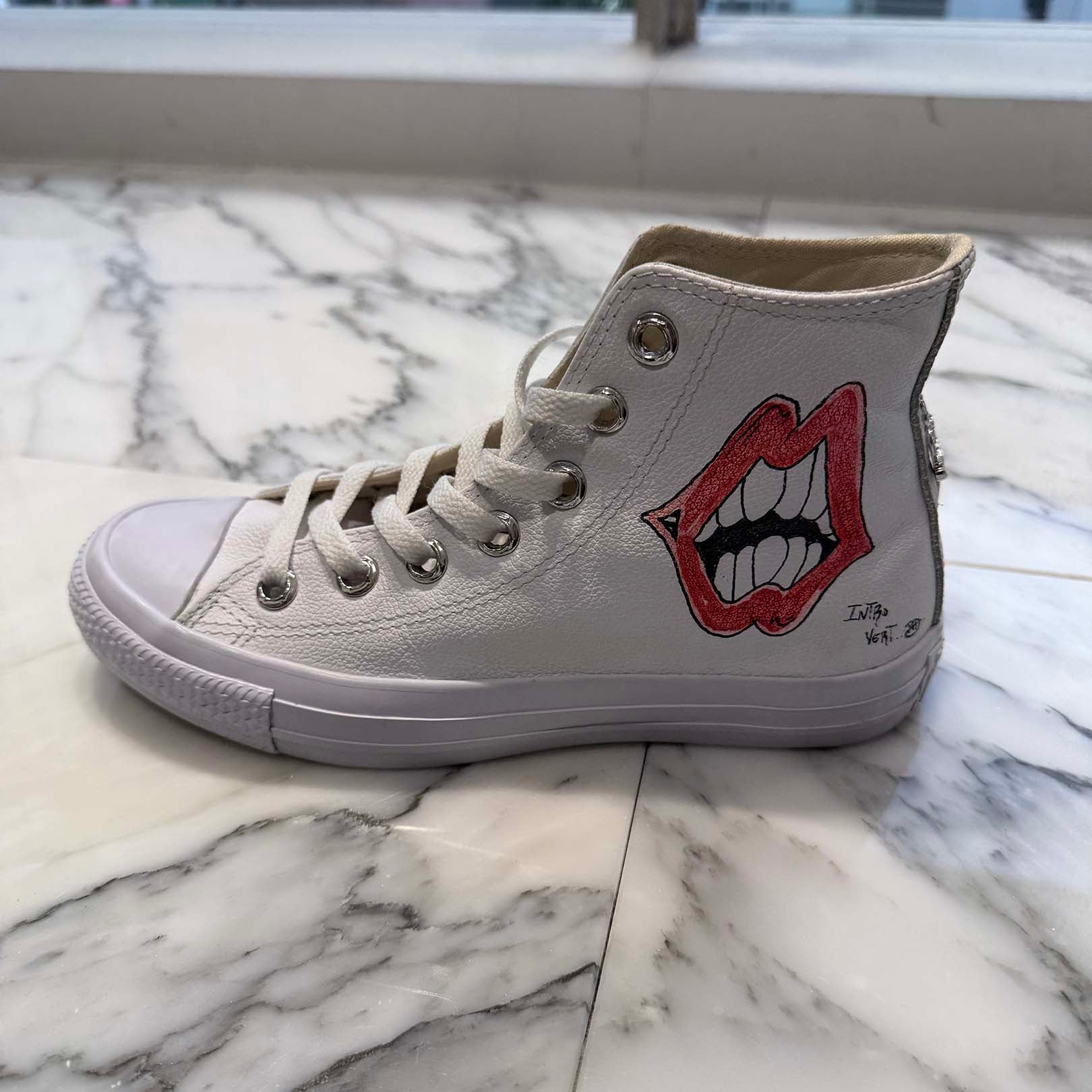 CHROME HEARTS × CONVERSE ALL STAR MATTY BOY Paint Silver Dagger
