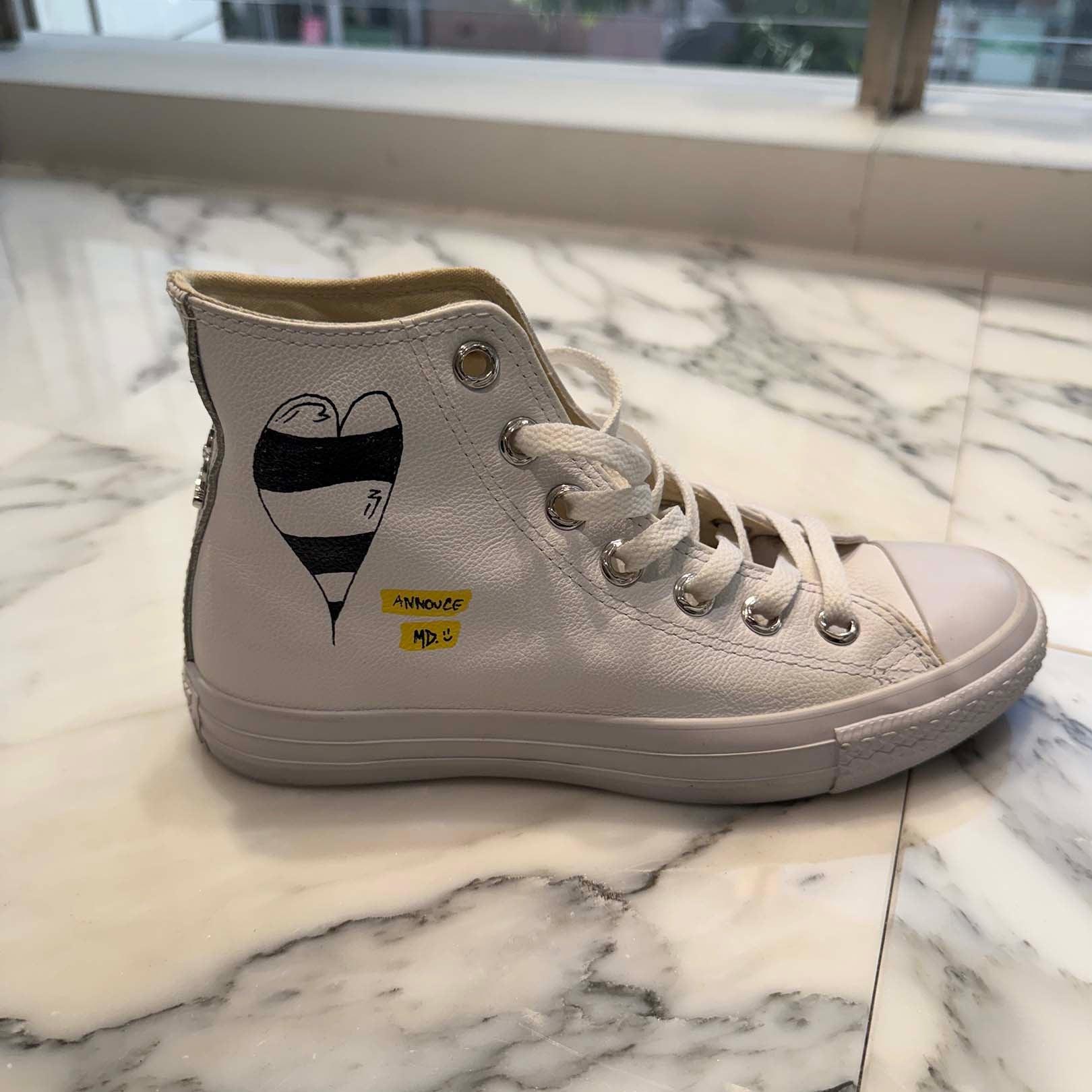 CHROME HEARTS × CONVERSE ALL STAR MATTY BOY Paint Silver Dagger