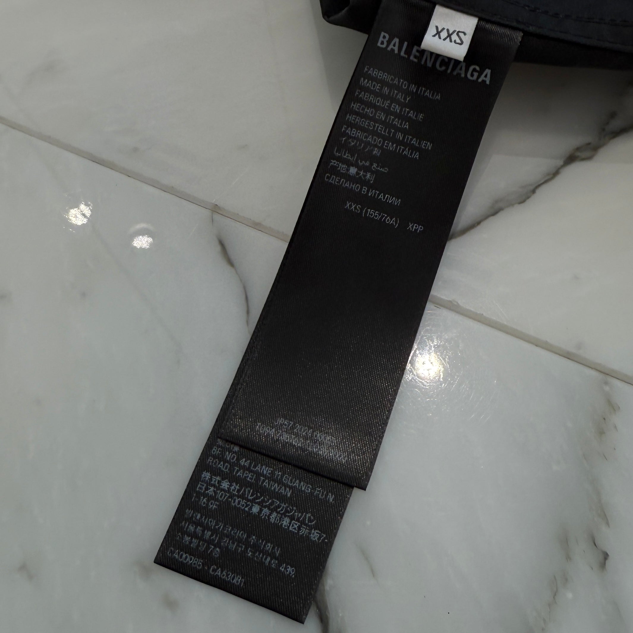 BALENCIAGA 2024AW Tape Logo Long Windbreaker 738762 TL025 Size XXS バレンシアガ テープロゴ ロングウィンドブレイカー サイズXXS