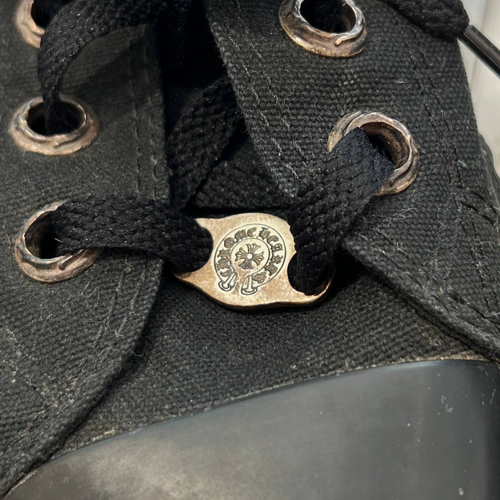 CHROME HEARTS × CONVERSE ALL STAR Silver Dagger Canvas High Top Sneakers Size 7 1/2 （26cm） クロムハーツ × コンバース オールスター シルバーダガー キャンバス ハイカットスニーカー サイズ7 1/2 (26cm)