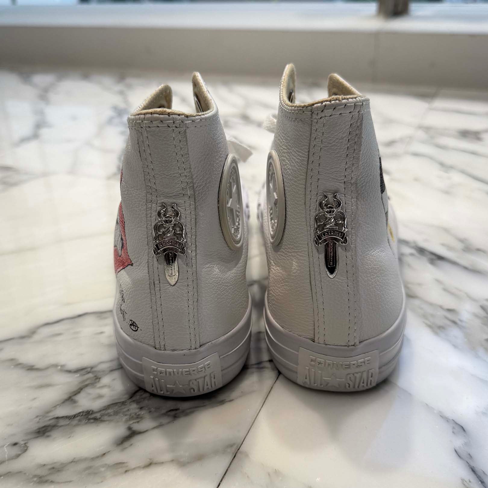 CHROME HEARTS × CONVERSE ALL STAR MATTY BOY Paint Silver Dagger