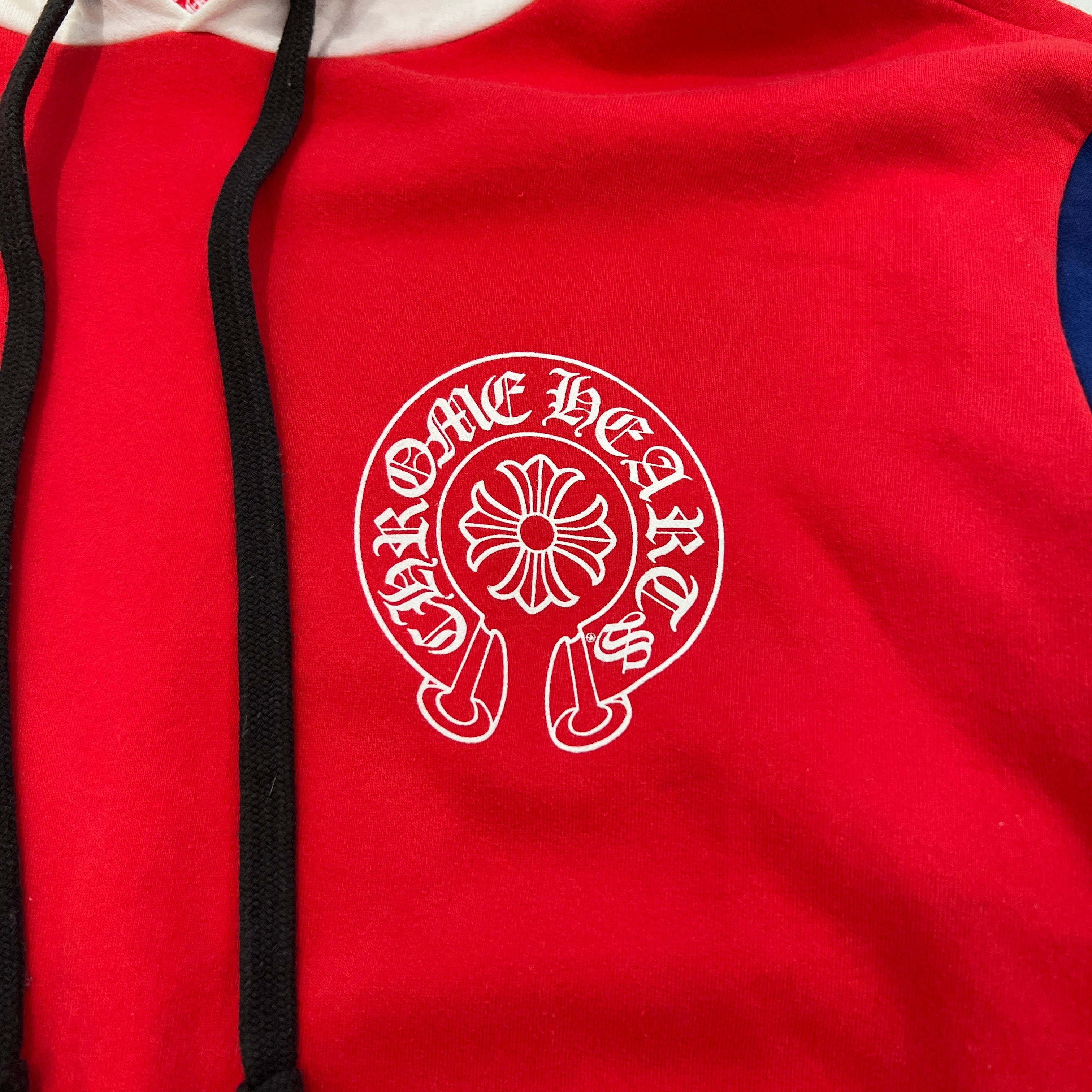 CHROME HEARTS × MATTY BOY Chomper Horseshoe Trico Pullover Hoodie Size M クロムハーツ × マッティボーイ チョンパー ホースシュー トリコカラー プルオーバーフーディ サイズM