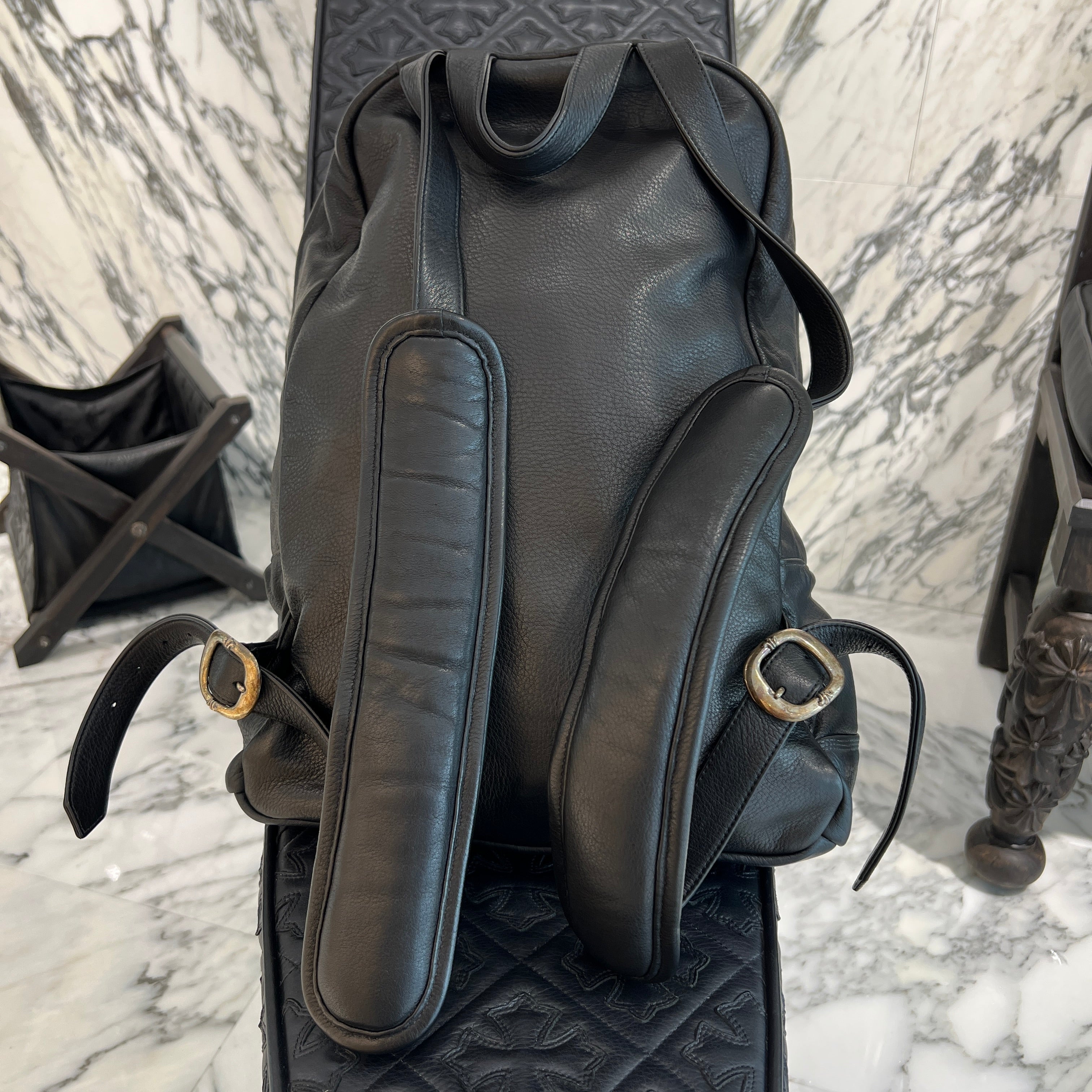 CHROME HEARTS × MATTY BOY SEVENTH GRADE SEX RECORDS Camo Leather Cross Patch Back Pack クロムハーツ × マッティボーイ セブンスグレード セックスレコード カモ レザークロスパッチ バックパック