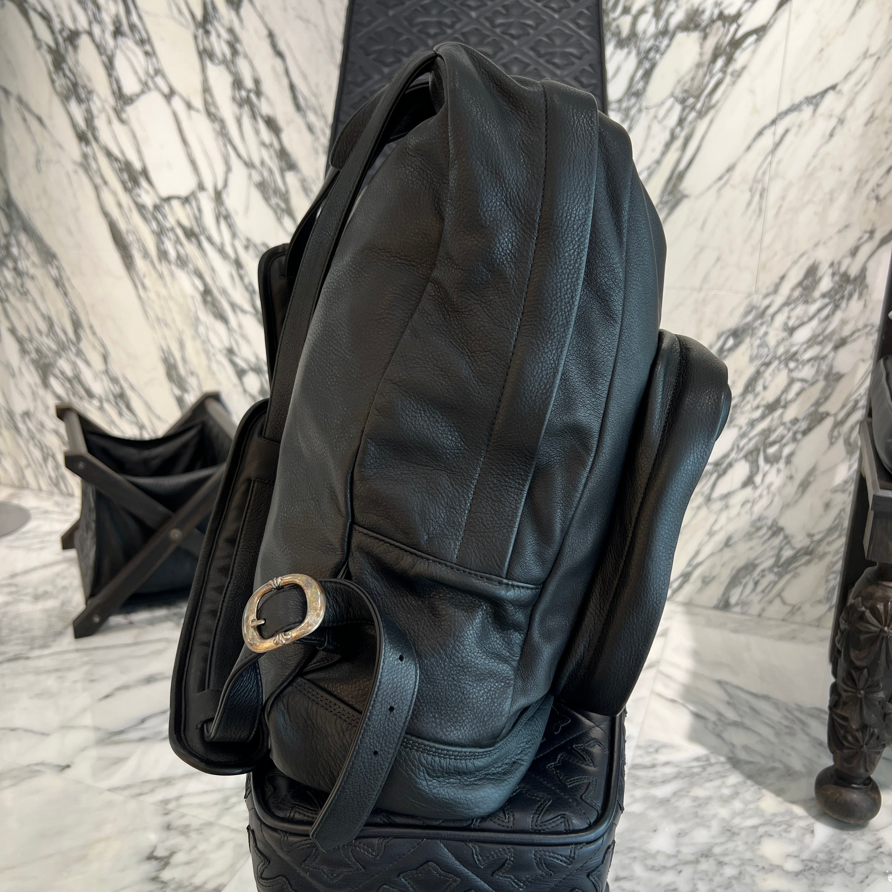 CHROME HEARTS × MATTY BOY SEVENTH GRADE SEX RECORDS Camo Leather Cross Patch Back Pack クロムハーツ × マッティボーイ セブンスグレード セックスレコード カモ レザークロスパッチ バックパック