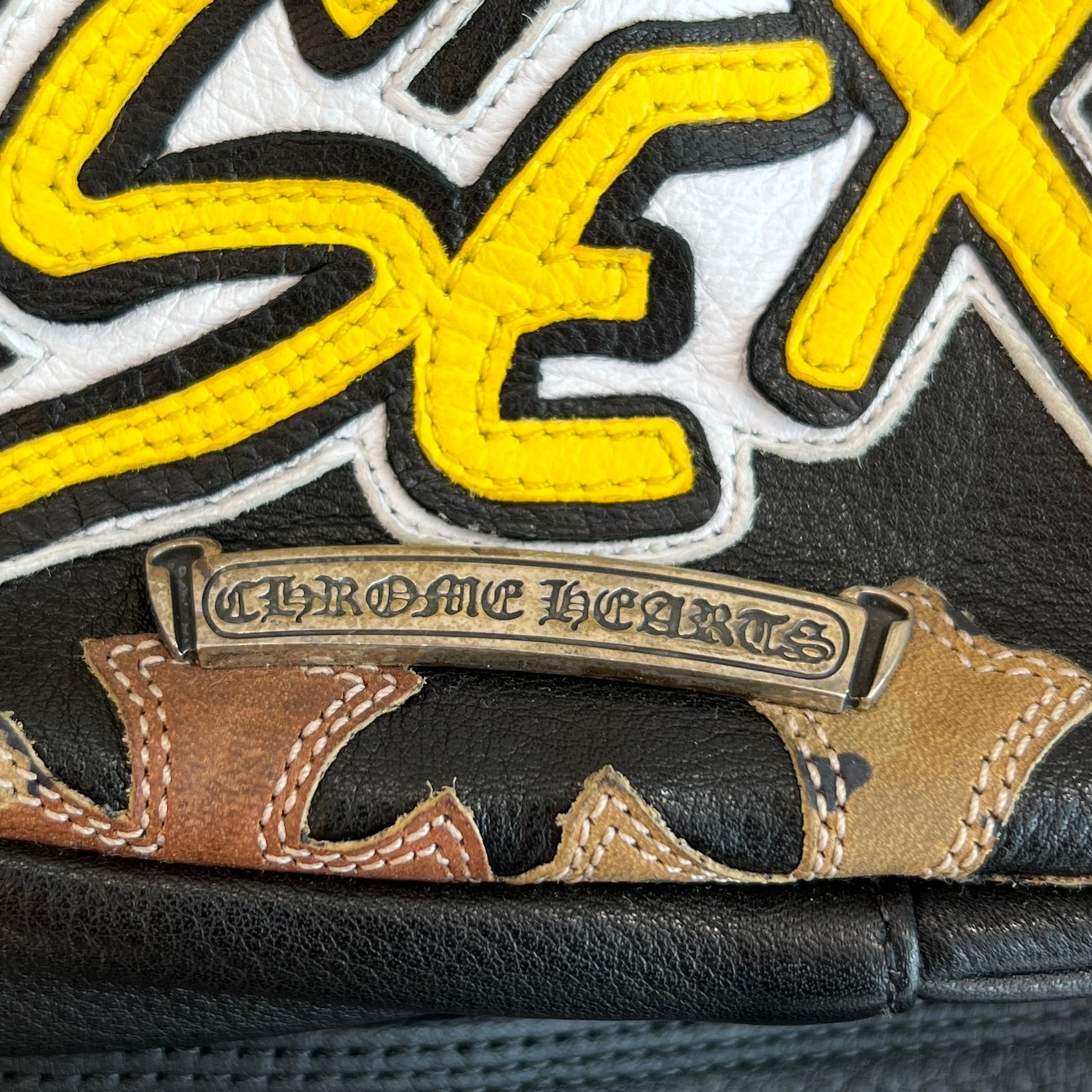 CHROME HEARTS × MATTY BOY SEVENTH GRADE SEX RECORDS Camo Leather Cross Patch Back Pack クロムハーツ × マッティボーイ セブンスグレード セックスレコード カモ レザークロスパッチ バックパック