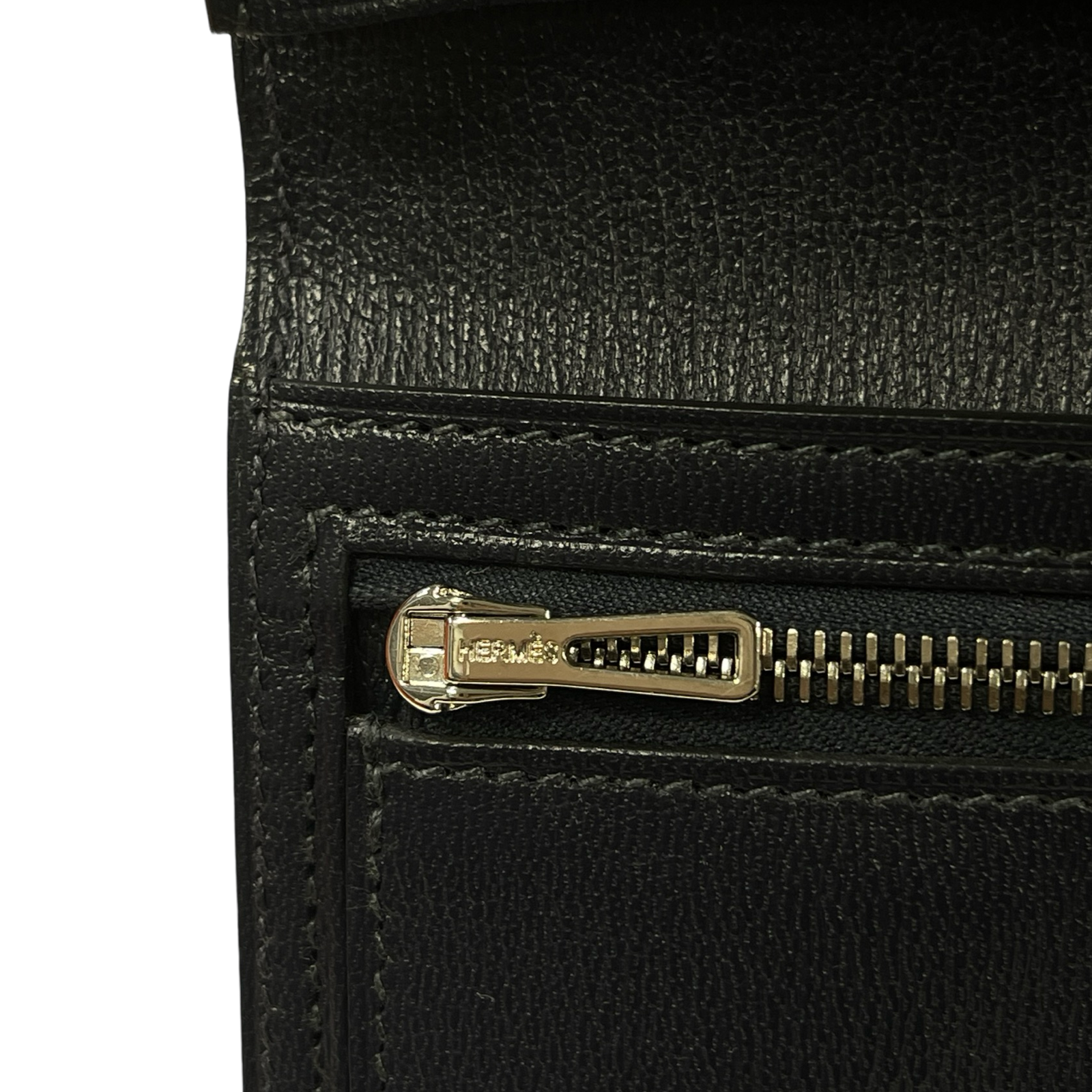 HERMES Bearn Soufflet Alligator "Black/Blue Saphir"