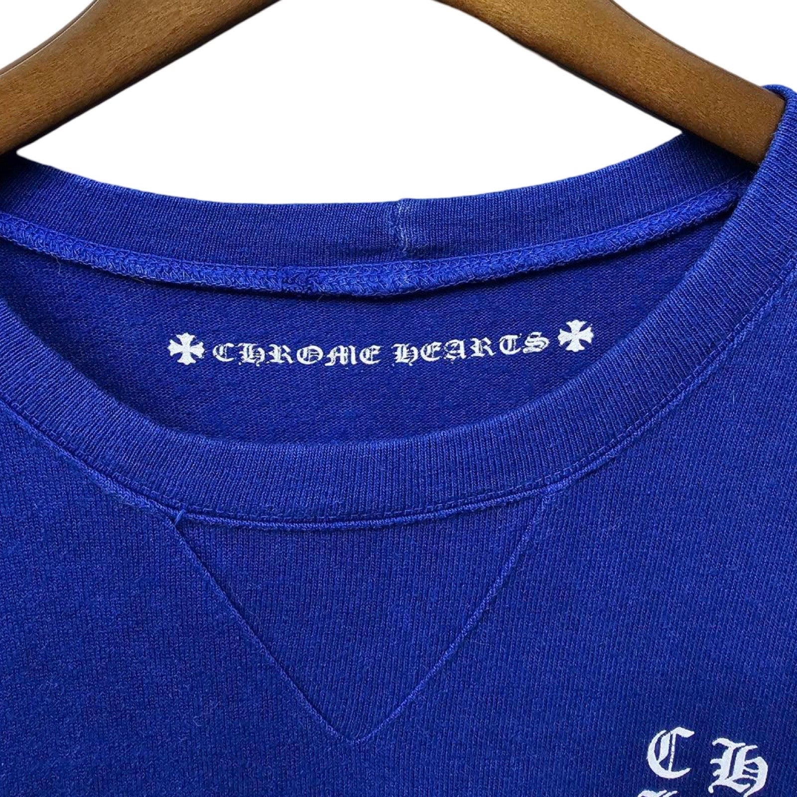 CHROME HEARTS Back Scroll Logo Star Print Long Sleeve Sweat Shirt Size L