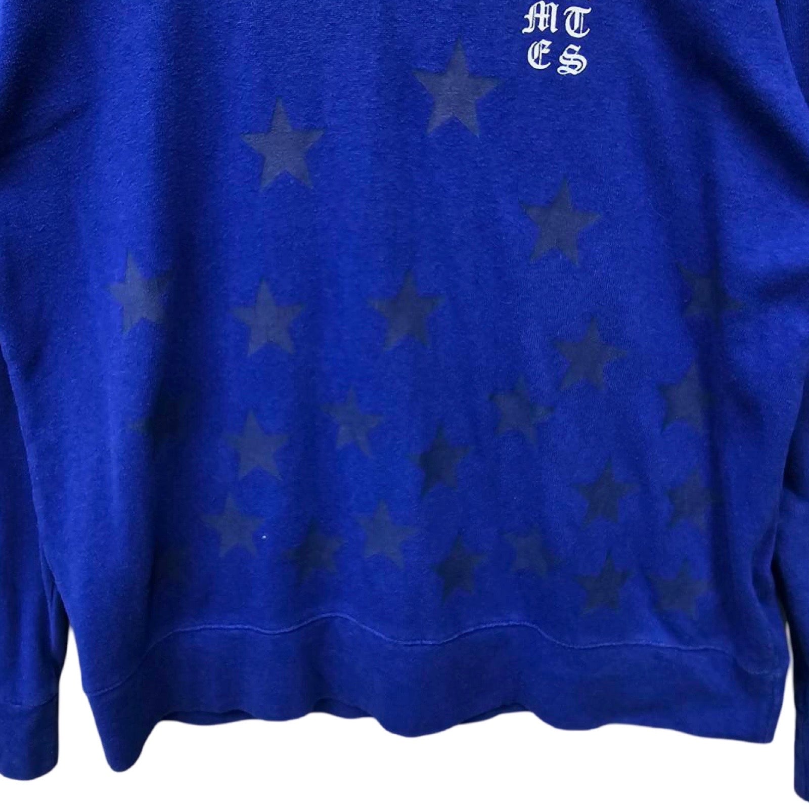CHROME HEARTS Back Scroll Logo Star Print Long Sleeve Sweat Shirt Size L