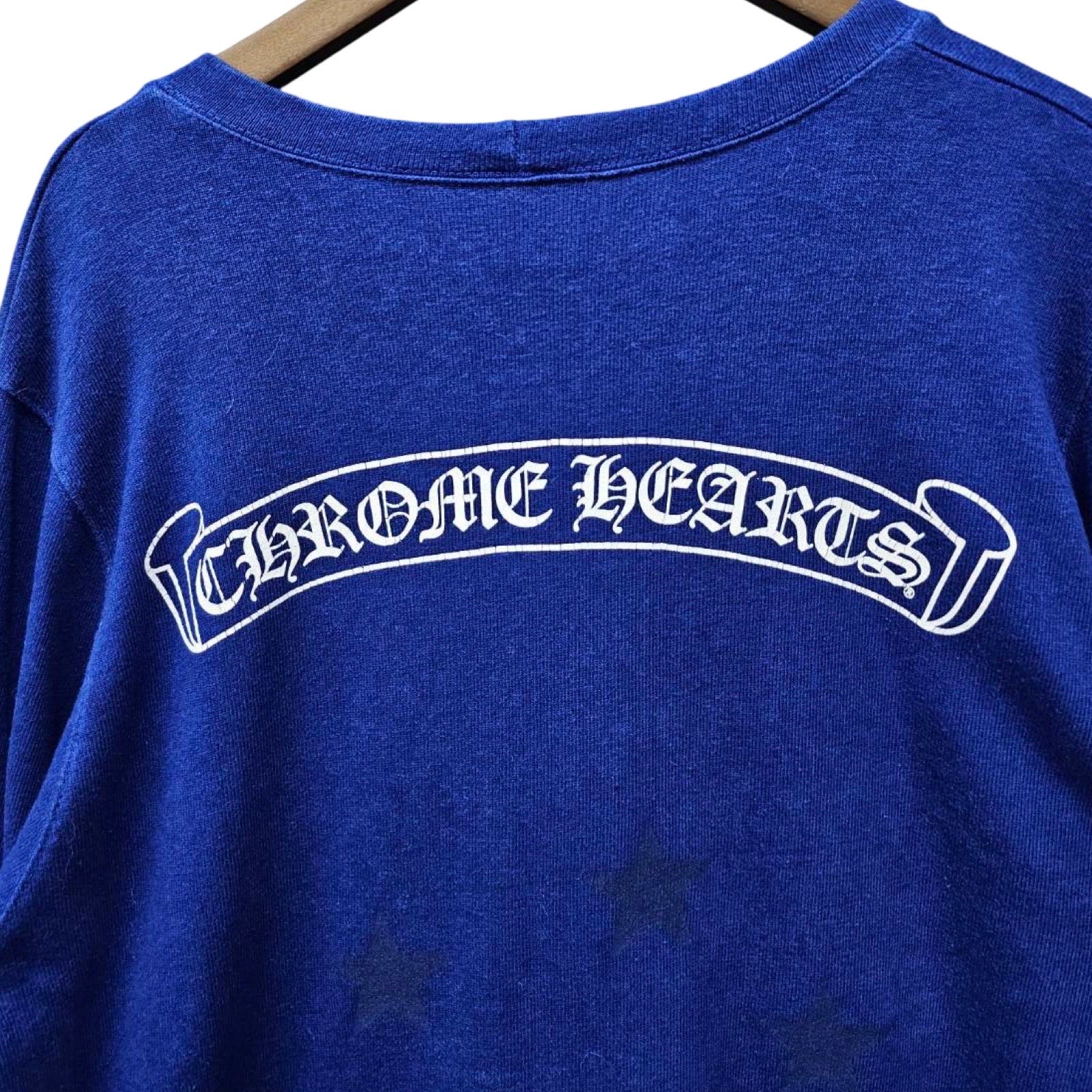 CHROME HEARTS Back Scroll Logo Star Print Long Sleeve Sweat Shirt Size L