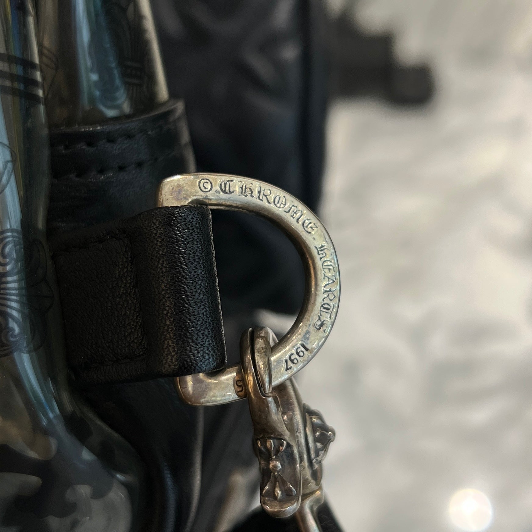 CHROME HEARTS PVC Leather Multi Logo Print Back Pack クロムハーツ PVC素材 レザー マルチロゴプリント バックパック