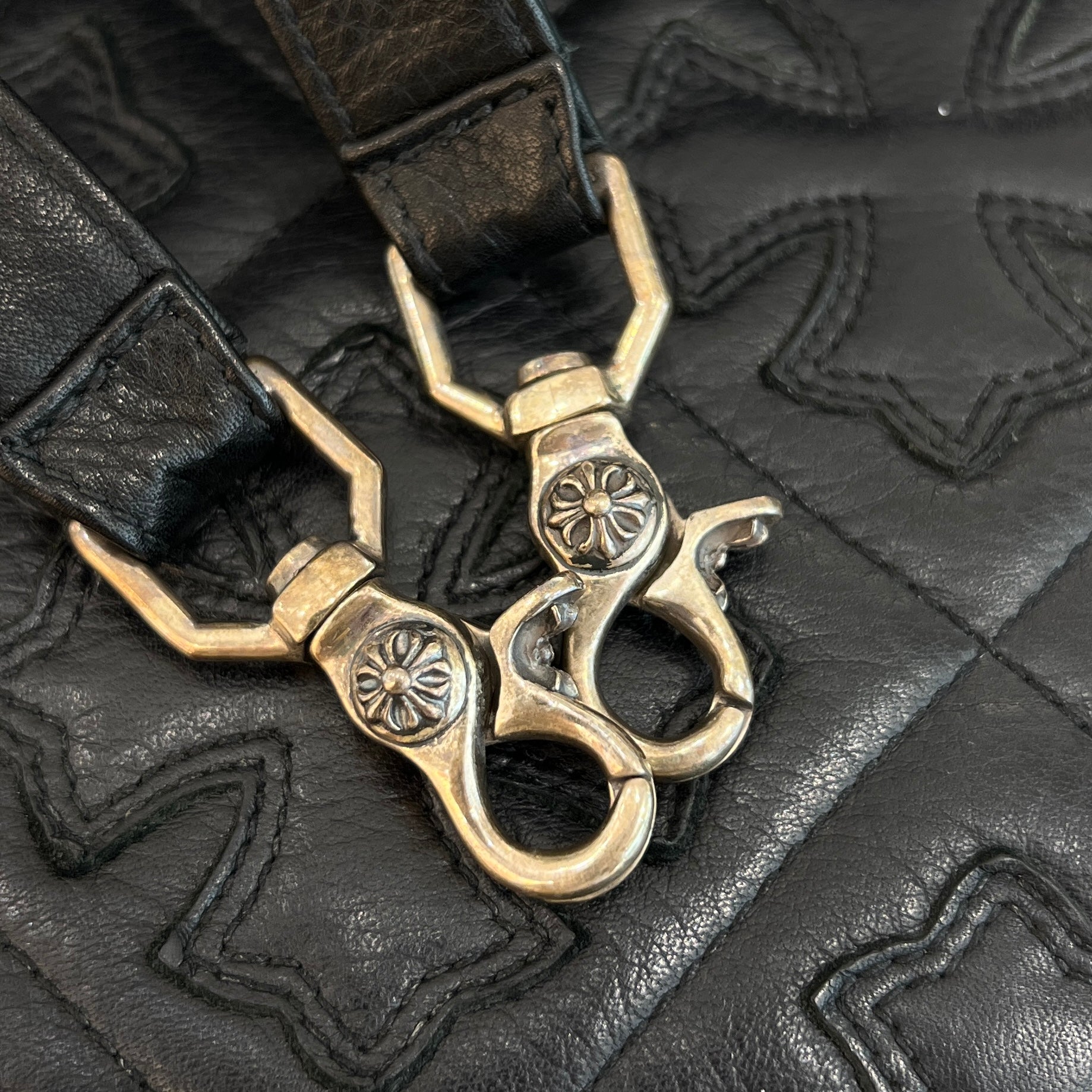 CHROME HEARTS PVC Leather Multi Logo Print Back Pack クロムハーツ PVC素材 レザー マルチロゴプリント バックパック
