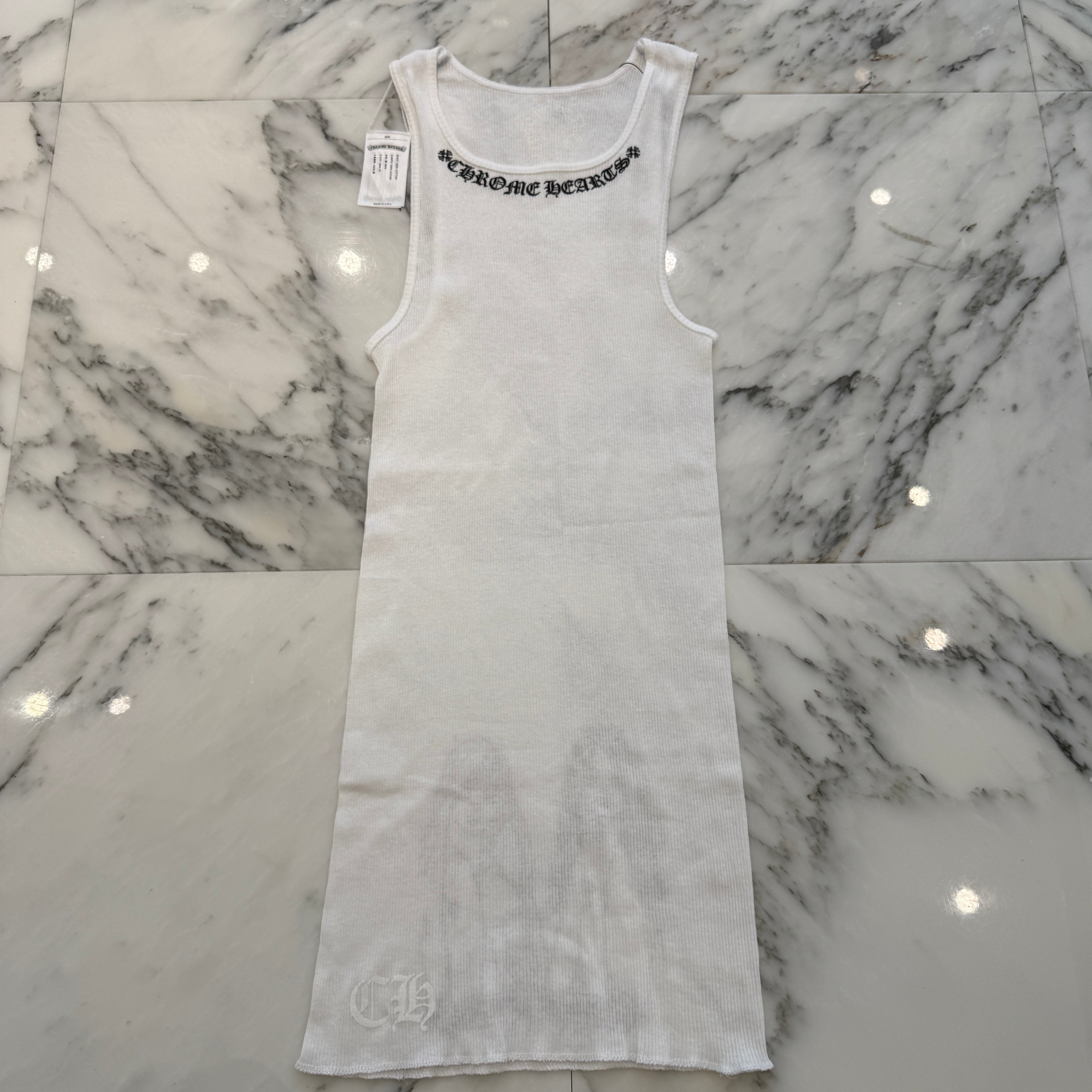 CHROME HEARTS Neck Logo Back GIRLS Print Tank Top Size L クロムハーツ ネックロゴ バックガールズプリント タンクトップ サイズL