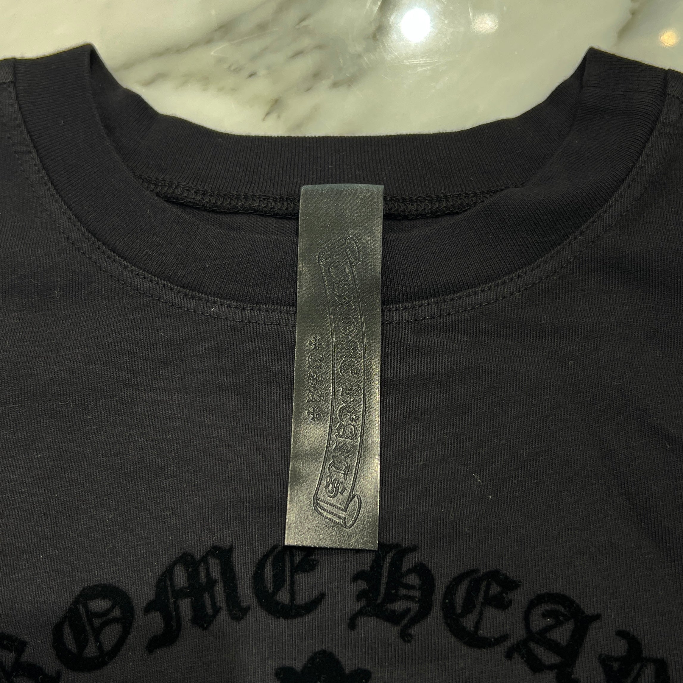 CHROME HEARTS Y NOT King Taco 3 Cemetery Cross Flock Print Sleeveless Tee Size XS クロムハーツ ワイノット キングタコ 3セメタリークロス フロッキーパッチ プリント ノースリーブTシャツ サイズXS