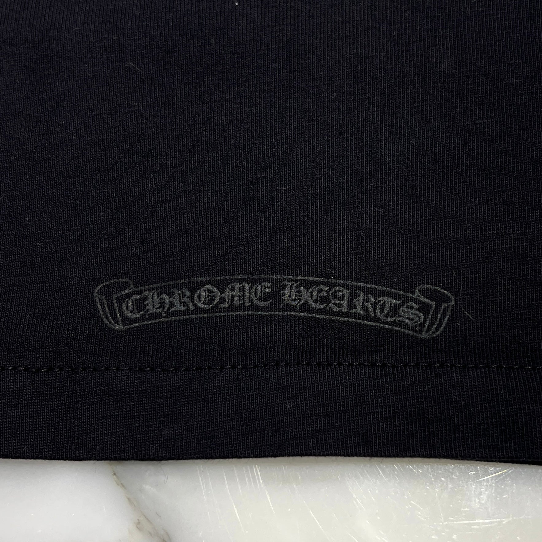 CHROME HEARTS Y NOT King Taco 3 Cemetery Cross Flock Print Sleeveless Tee Size XS クロムハーツ ワイノット キングタコ 3セメタリークロス フロッキーパッチ プリント ノースリーブTシャツ サイズXS