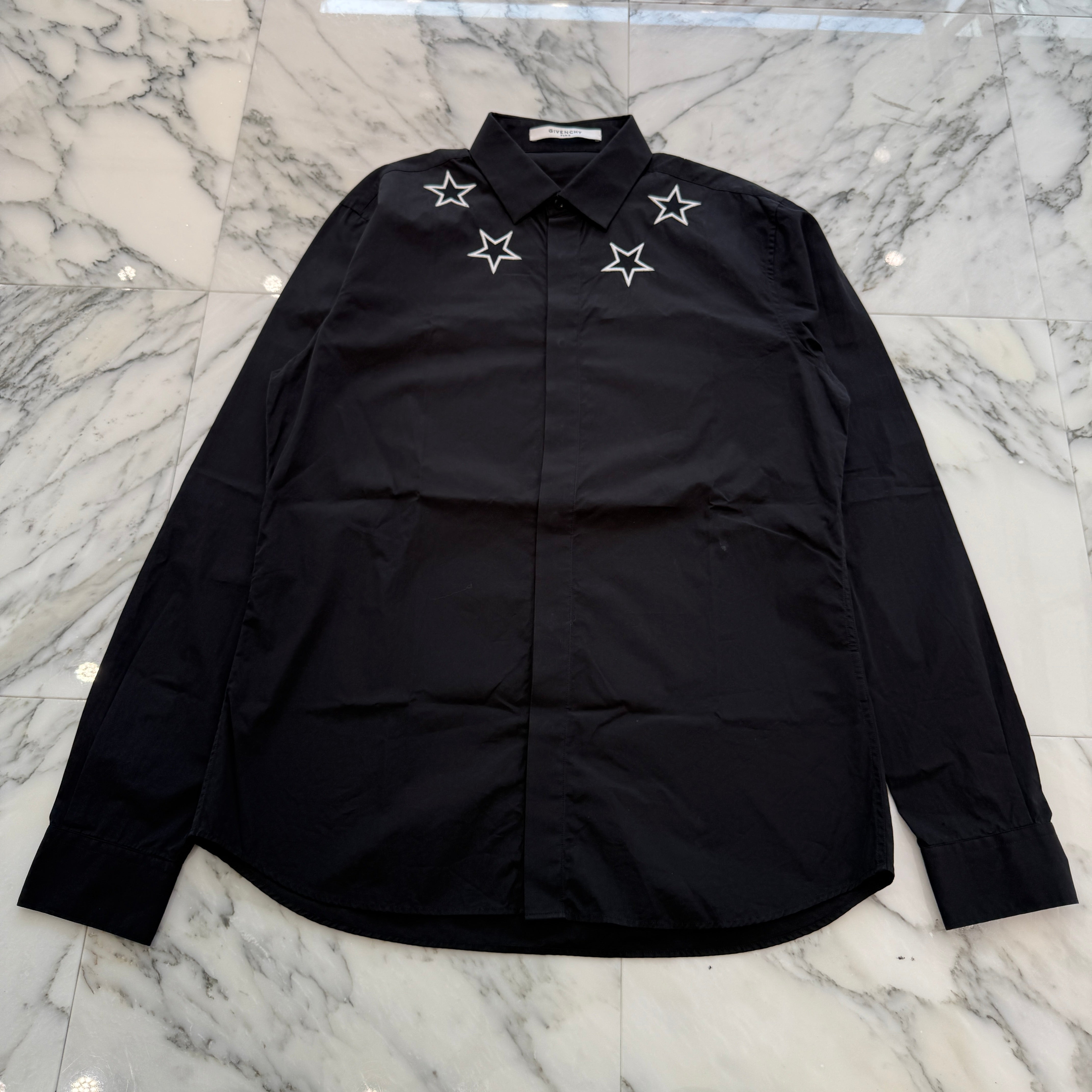GIVENCHY 2016AW Star Embroidery Cotton Dress Shirt 16F 6003 300 Size 41 ジバンシー スター刺繍 コットンドレスシャツ サイズ41