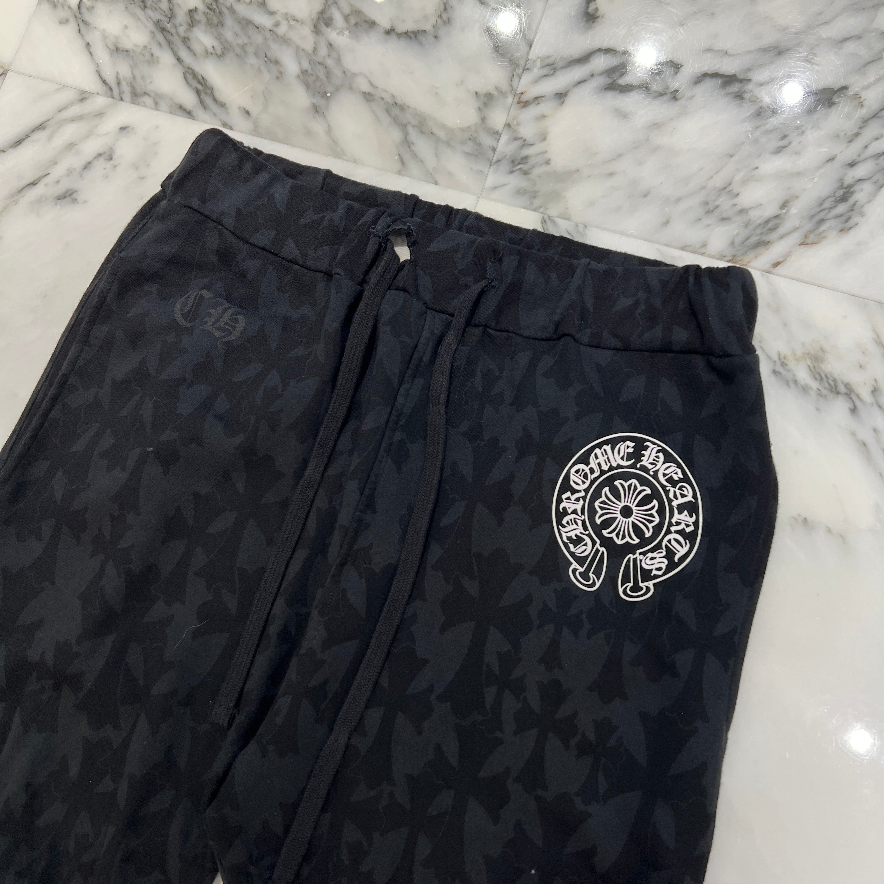 CHROME HEARTS 2024SS Graveyard Cemetery Cross Sweat Long Pants Size L クロムハーツ グレイブヤード セメタリークロス スウェットパンツ サイズL