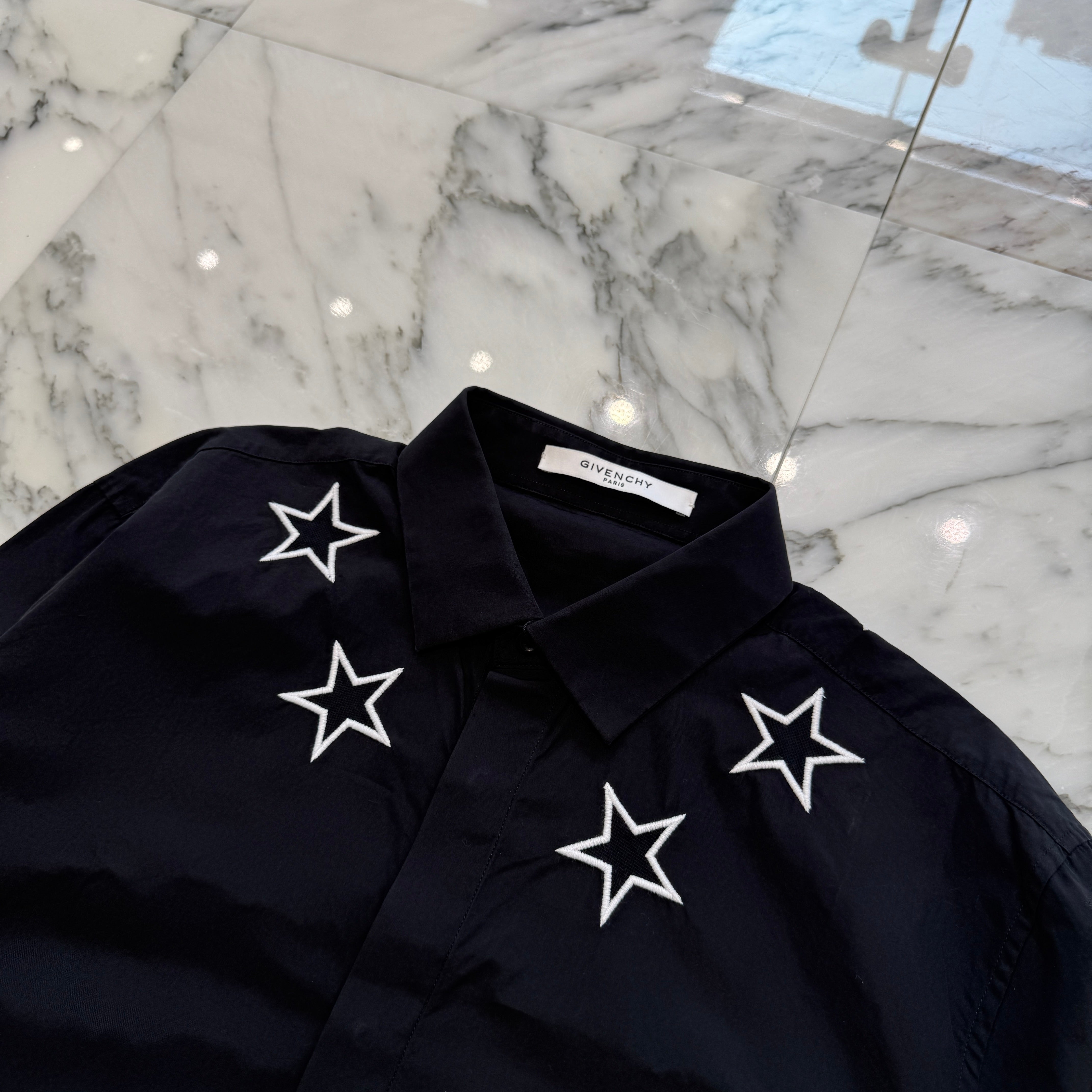 GIVENCHY 2016AW Star Embroidery Cotton Dress Shirt 16F 6003 300 Size 41 ジバンシー スター刺繍 コットンドレスシャツ サイズ41