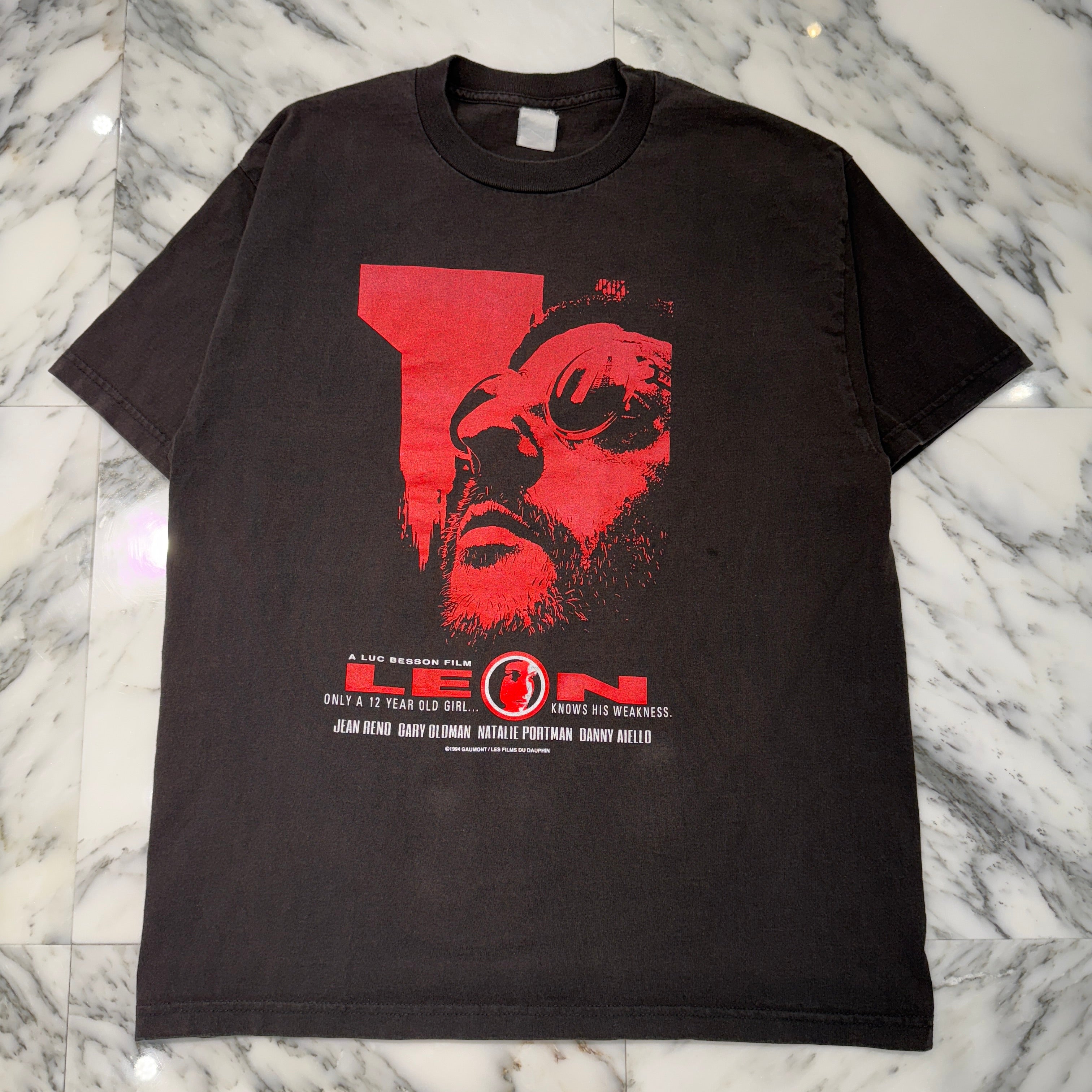 90s〜00s映画LEONムービーTシャツMovieレオンヴィンテージ激レア ヴィンテージ 90S LEON MOVIE PROMO レオン プリント 半袖Tシャツ