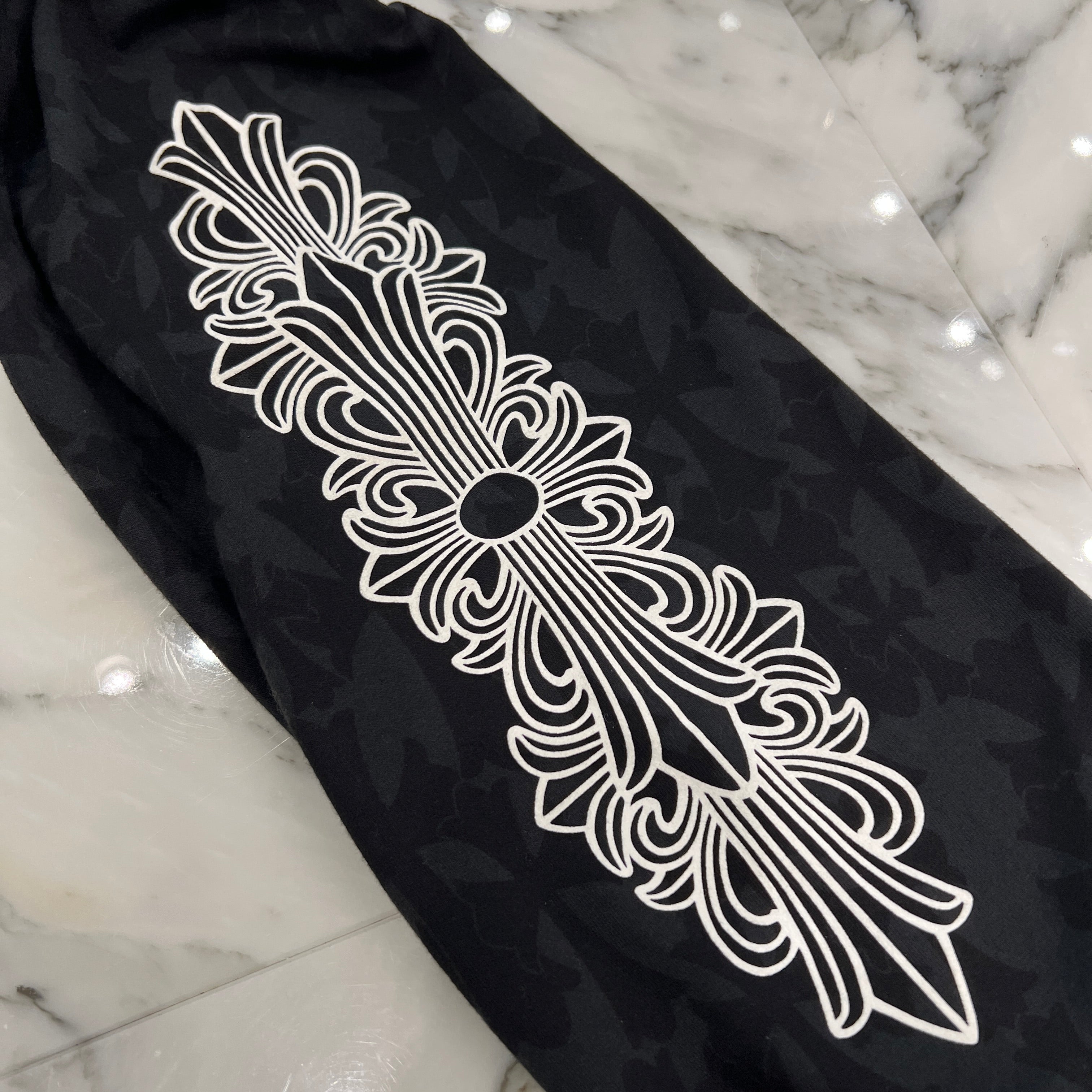 CHROME HEARTS 2024SS Graveyard Cemetery Cross Sweat Long Pants Size L クロムハーツ グレイブヤード セメタリークロス スウェットパンツ サイズL