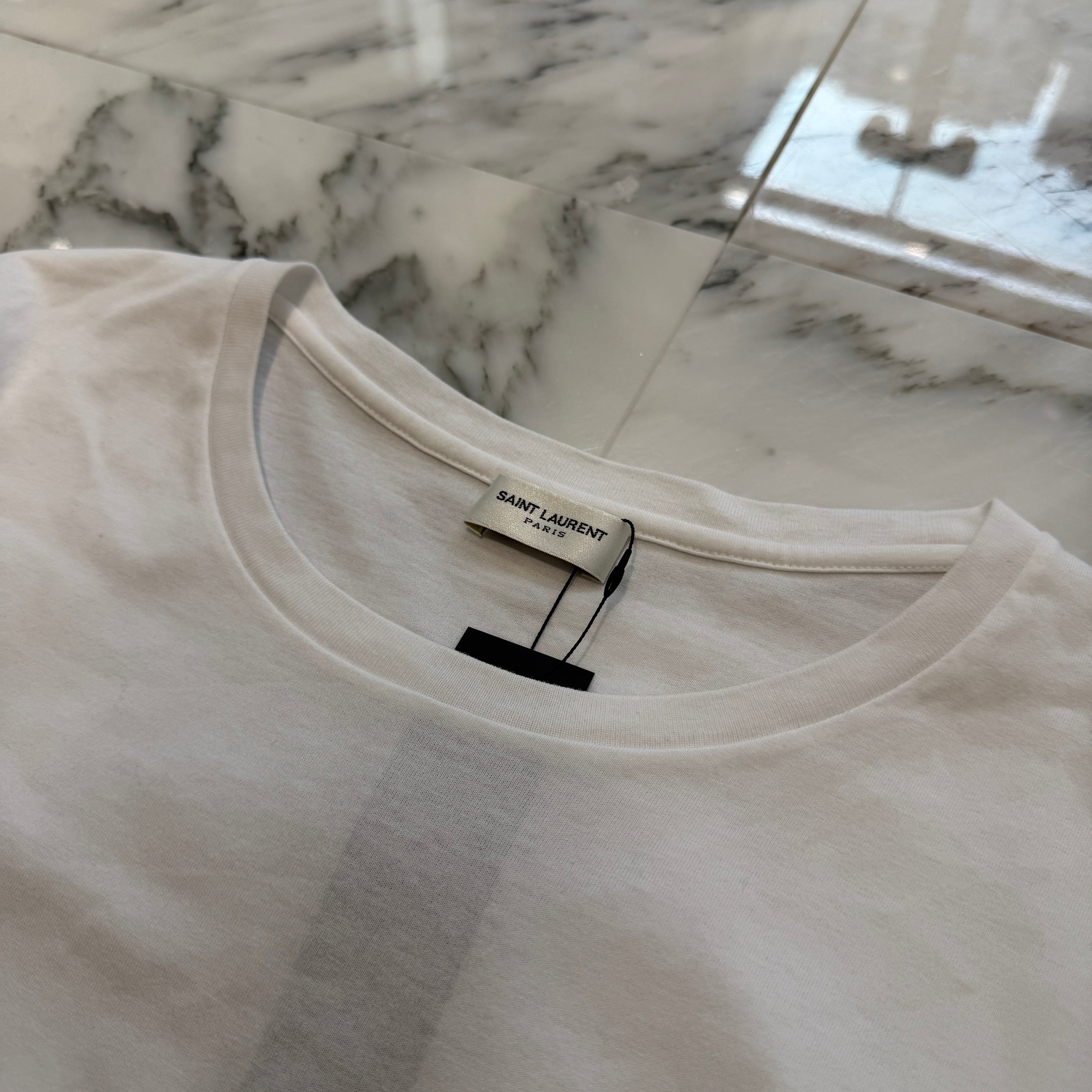 SAINT LAURENT PARIS 2021SS Small Logo Print Tee 464572 YB2DQ Size M サンローランパリ スモールロゴ プリント Tシャツ サイズM