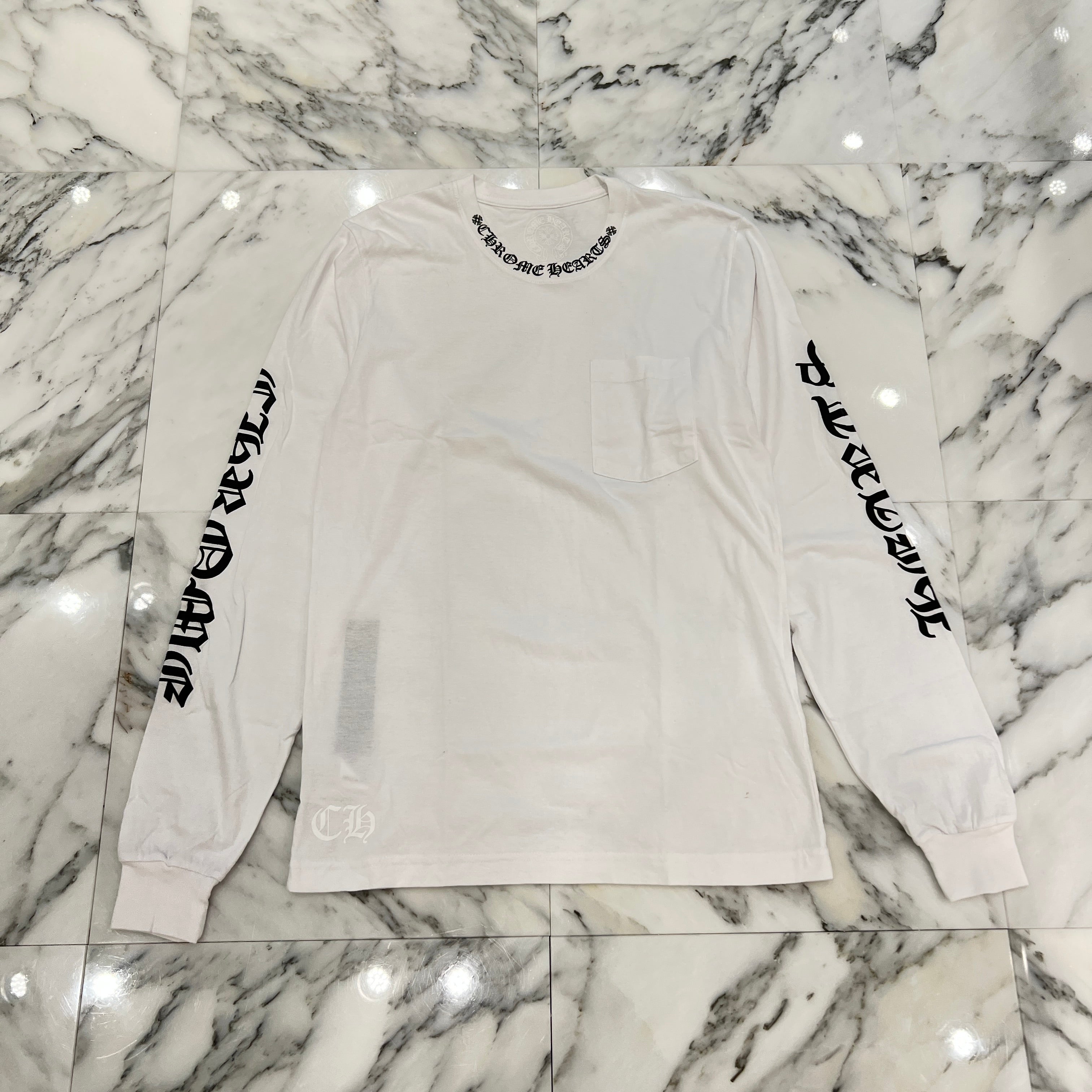 CHROME HEARTS Neck Logo Long Sleeve Tee Size M クロムハーツ ネックロゴ ロングスリーブTシャツ サイズM