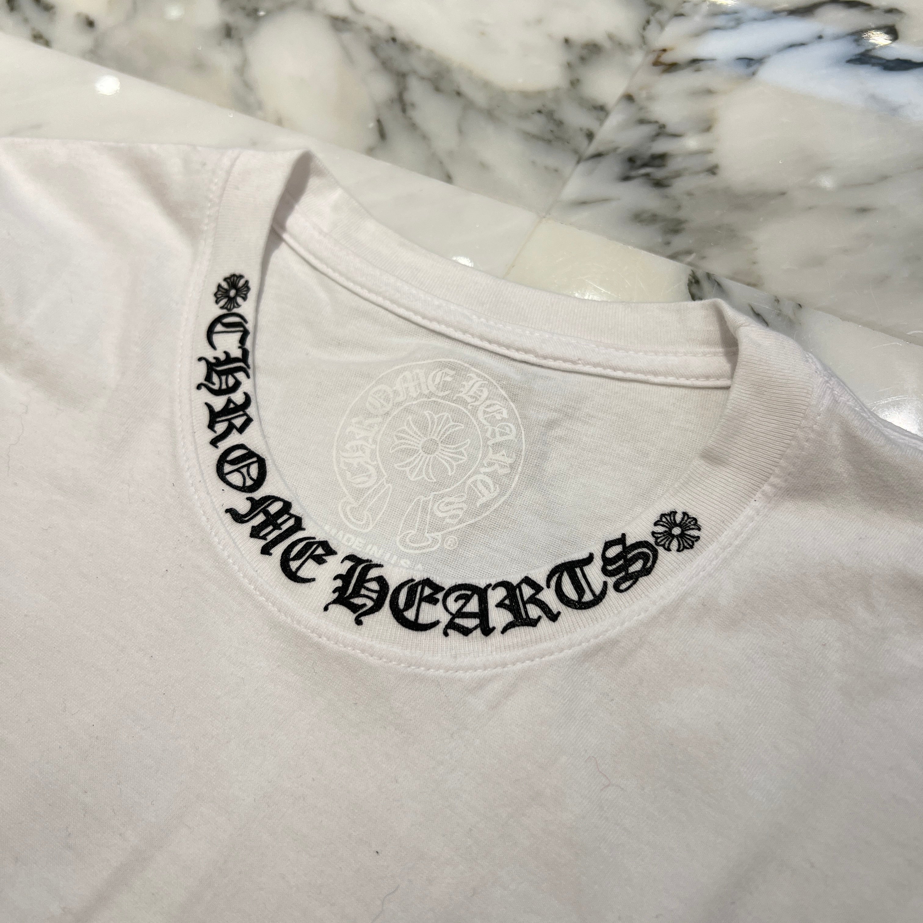 CHROME HEARTS Neck Logo Long Sleeve Tee Size M クロムハーツ ネックロゴ ロングスリーブTシャツ サイズM