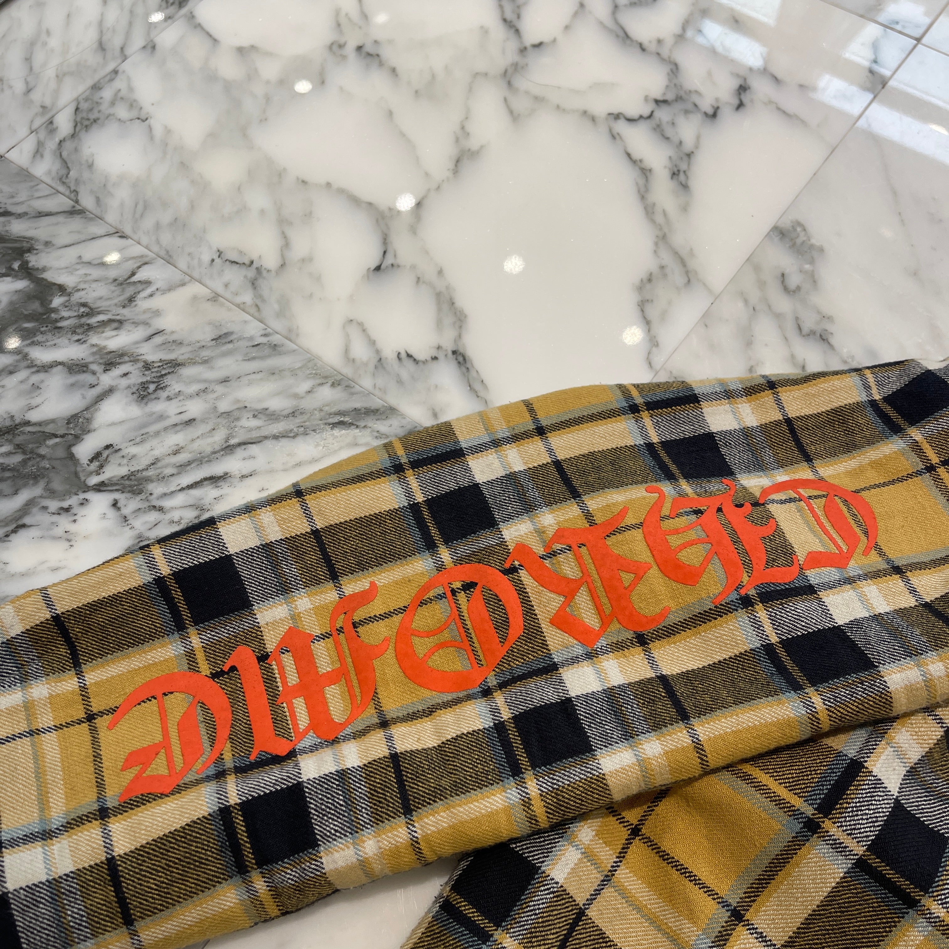 CHROME HEARTS Y NOT Workn Padded FLANNEL CHECK SHIRT JACKET Size L クロムハーツ ワイノット ワーキンパデッド フランネルチェック シャツジャケット サイズL