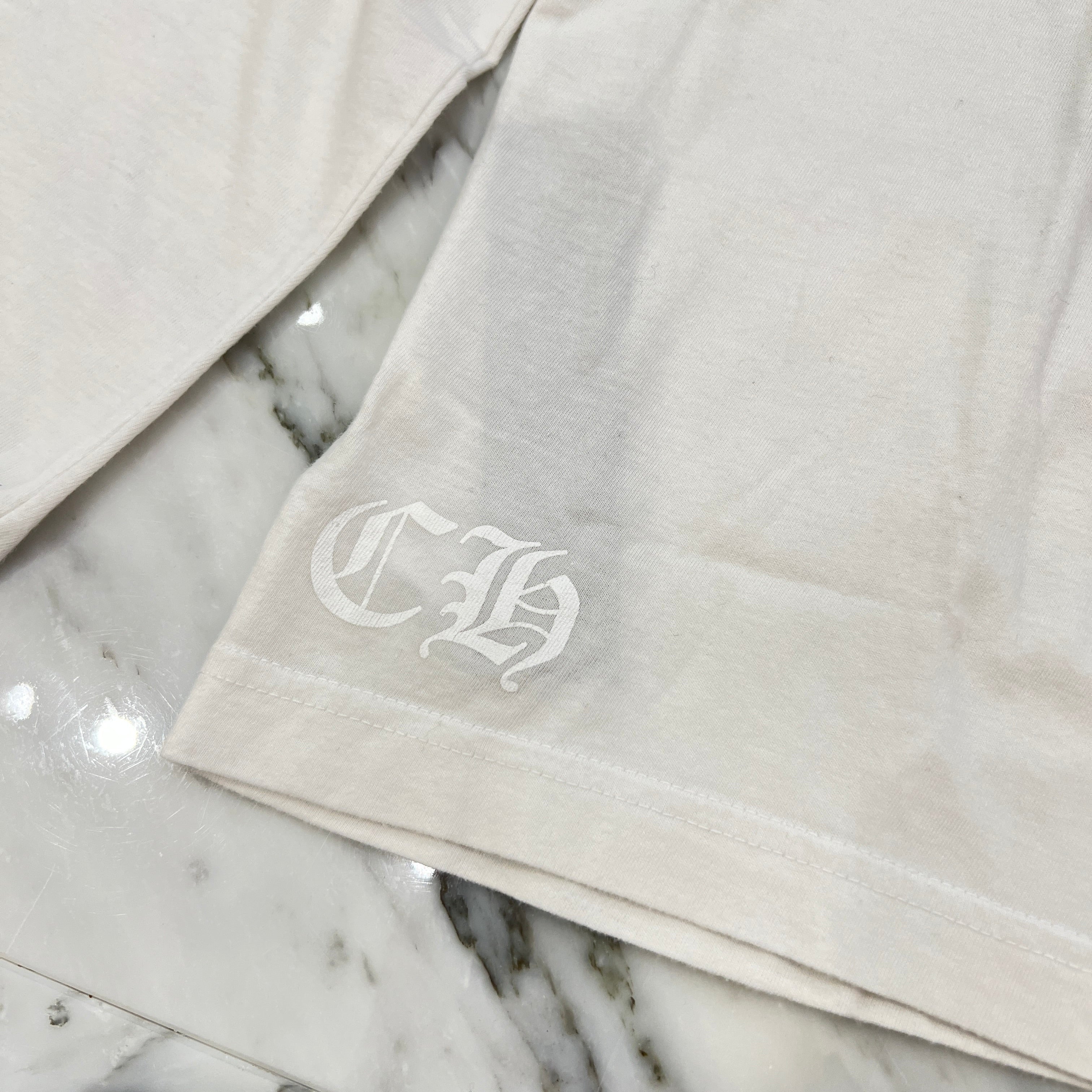 CHROME HEARTS Floral Cross Horseshoe Long Sleeve Tee Size L クロムハーツ フローラルクロス ホースシュー ロングスリーブTシャツ サイズL